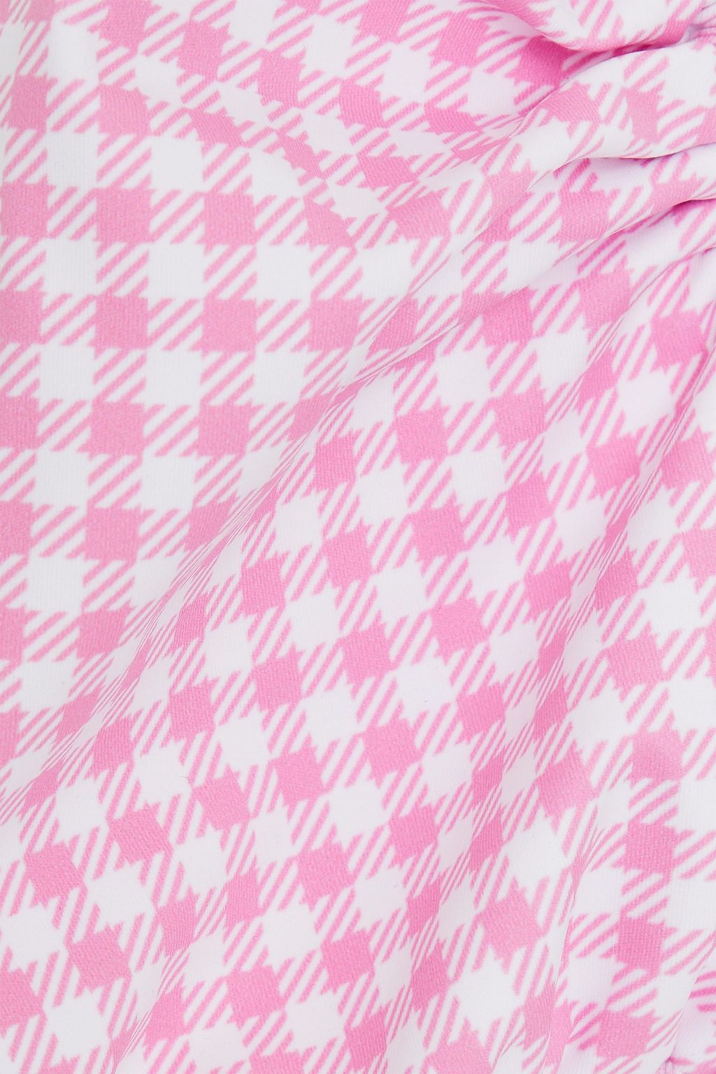 CAROLINE CONSTAS Skyros gathered gingham bikini top