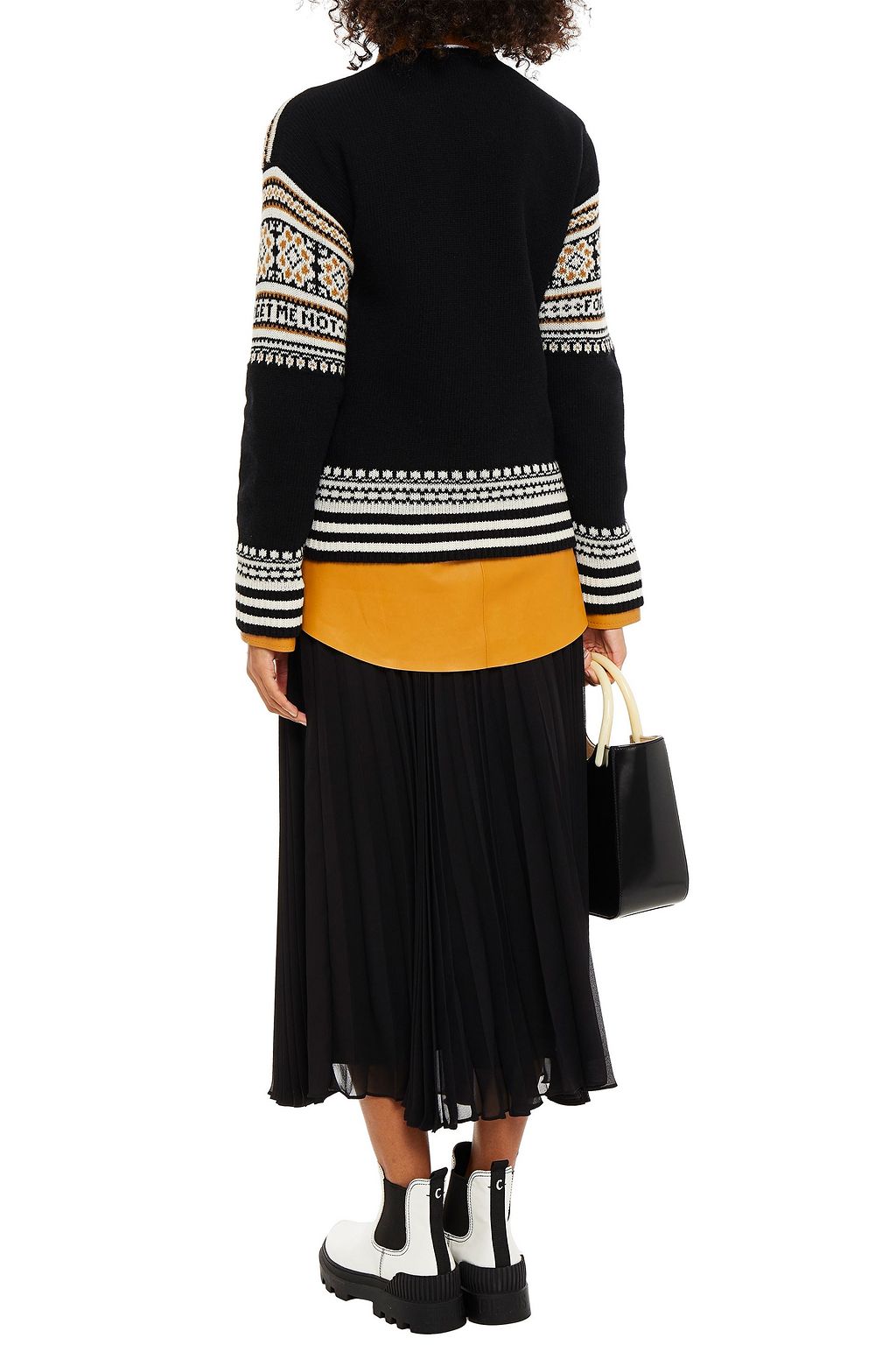 REDVALENTINO Jacquard-knit wool sweater