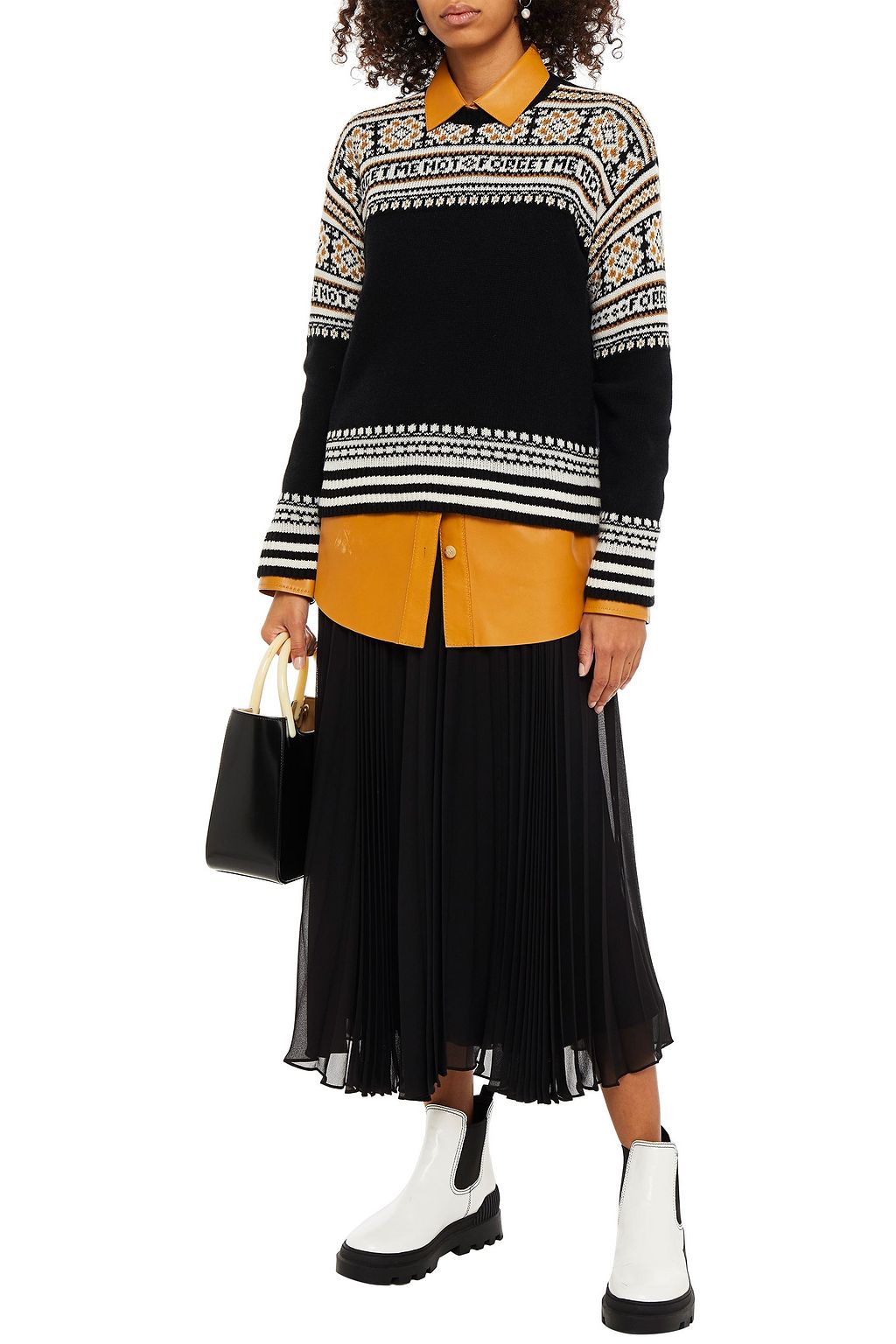 REDVALENTINO Jacquard-knit wool sweater