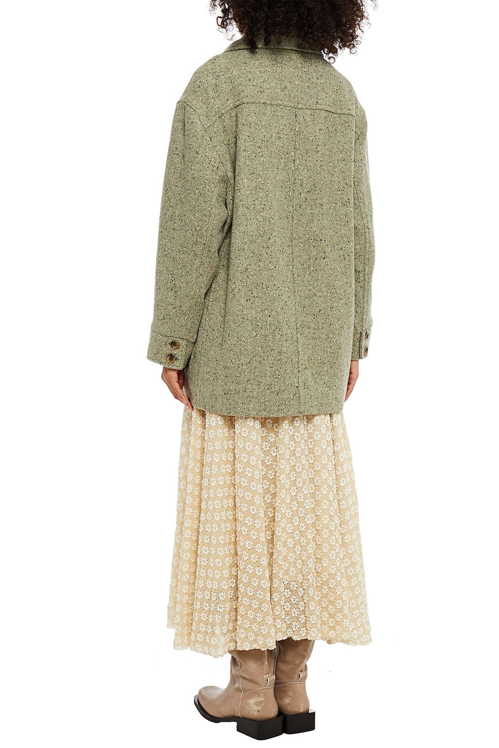 ALEXACHUNG Donegal wool-blend tweed jacket