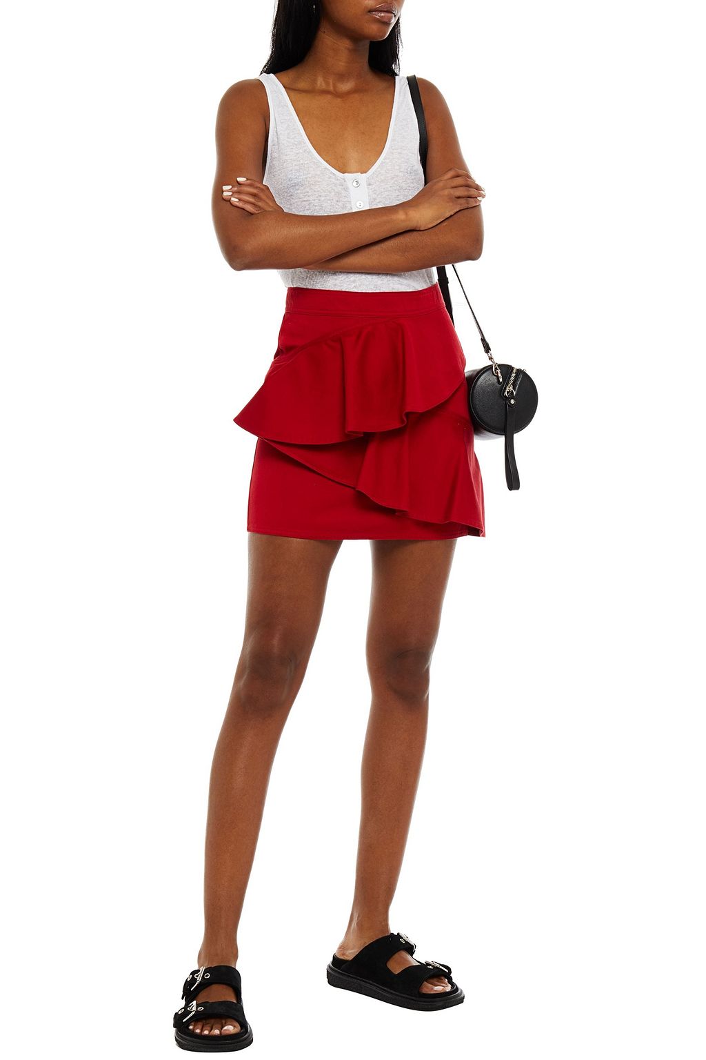 MARANT ÉTOILE Ruffled cotton mini skirt