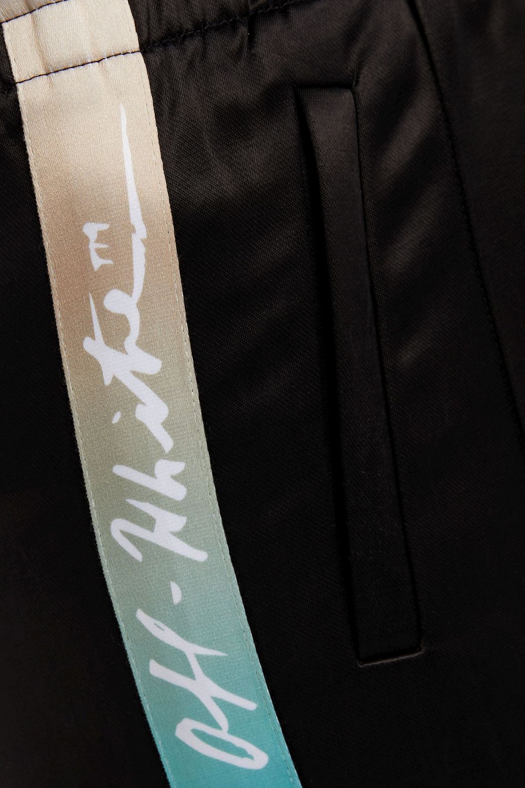OFF-WHITE™ Striped satin wide-leg pants