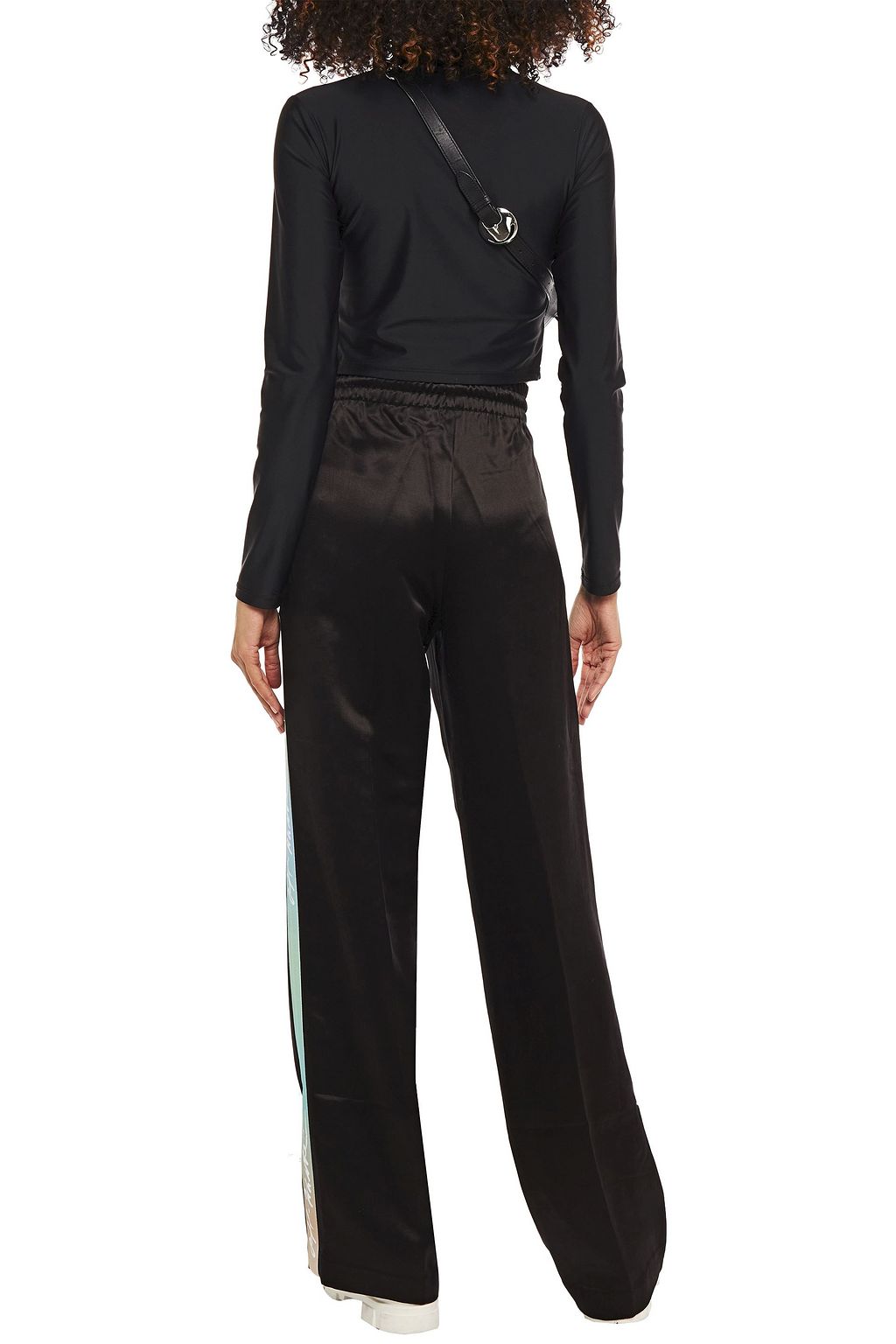 OFF-WHITE™ Striped satin wide-leg pants