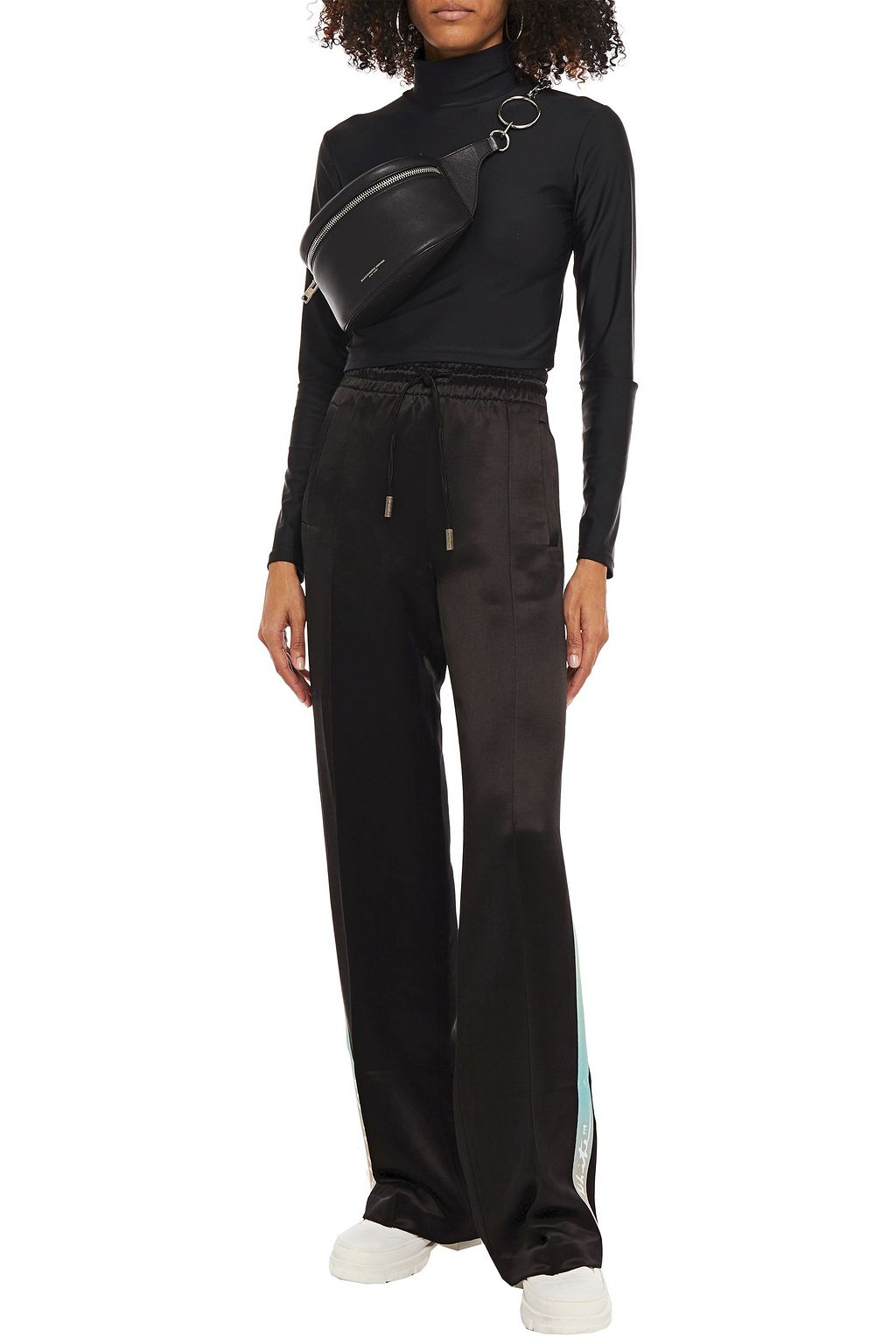 OFF-WHITE™ Striped satin wide-leg pants