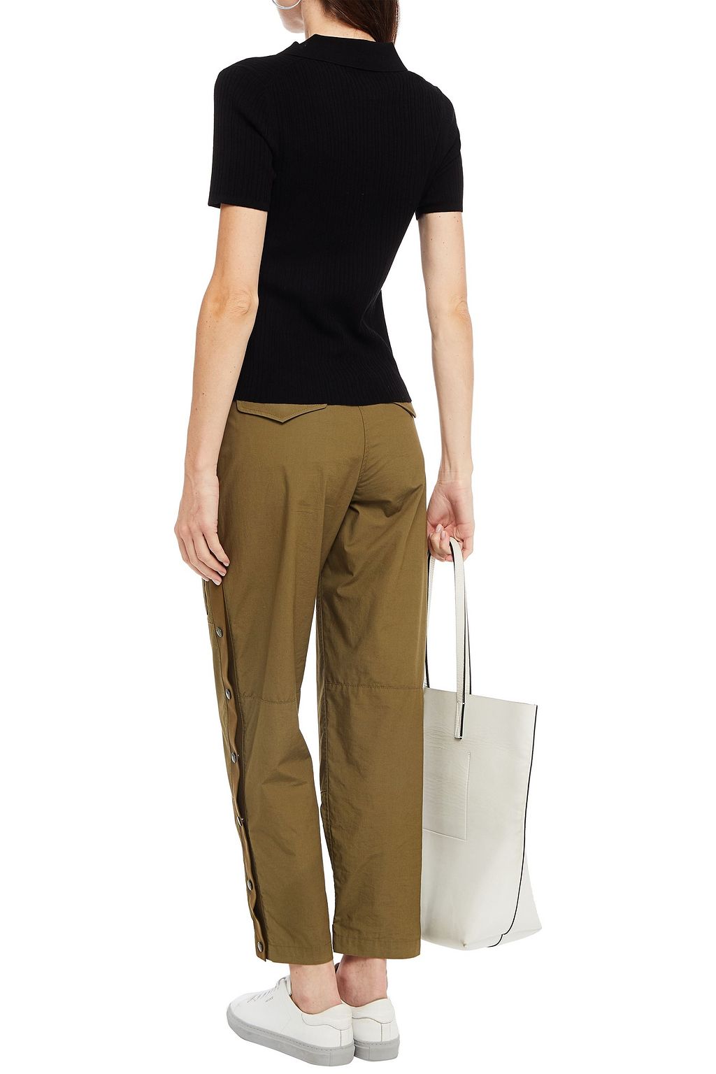 NINETY PERCENT Ribbed Lyocell-blend top