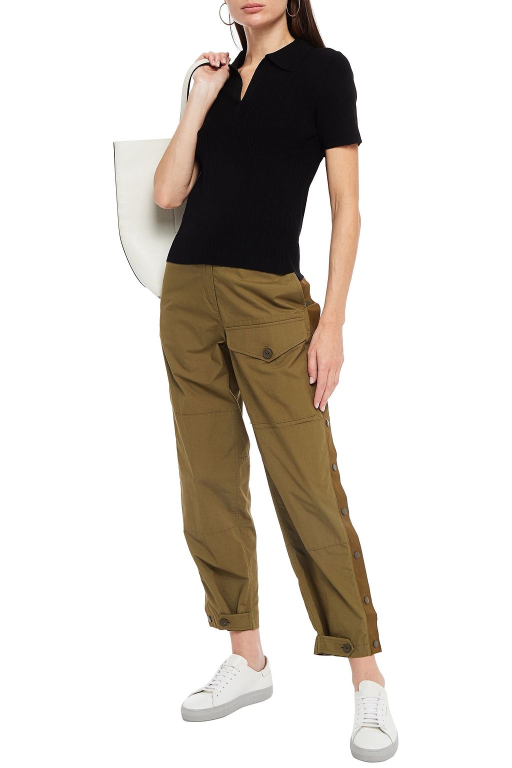 NINETY PERCENT Ribbed Lyocell-blend top
