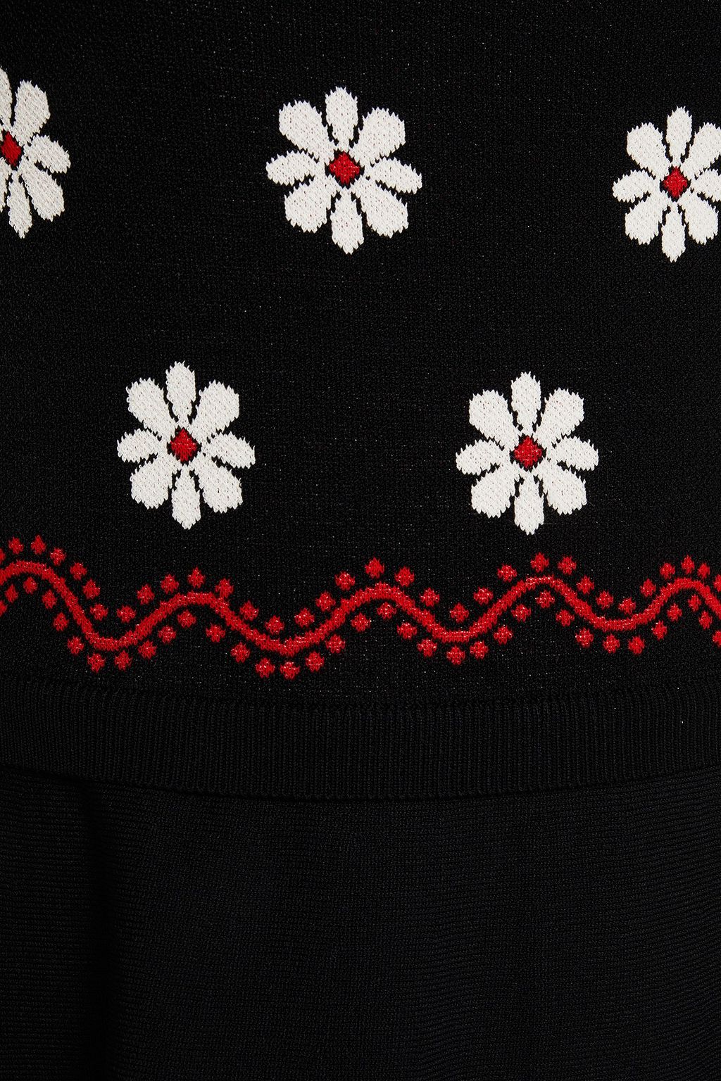 REDVALENTINO Ruffled jacquard-knit mini dress