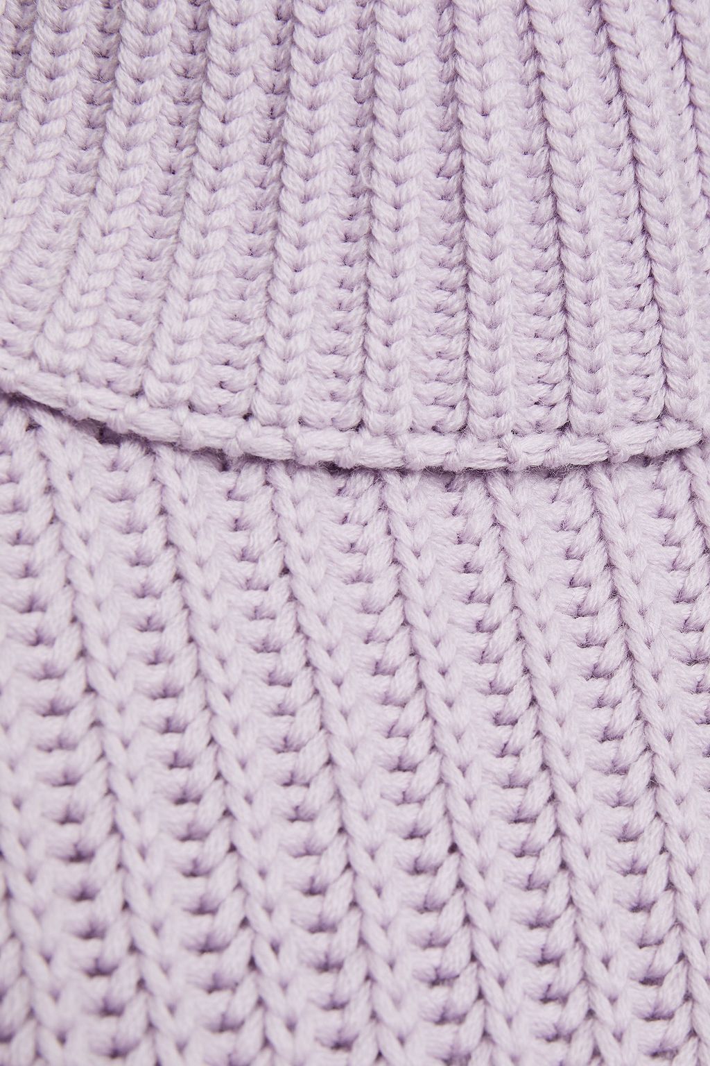 NINETY PERCENT Ribbed merino wool turtleneck sweater