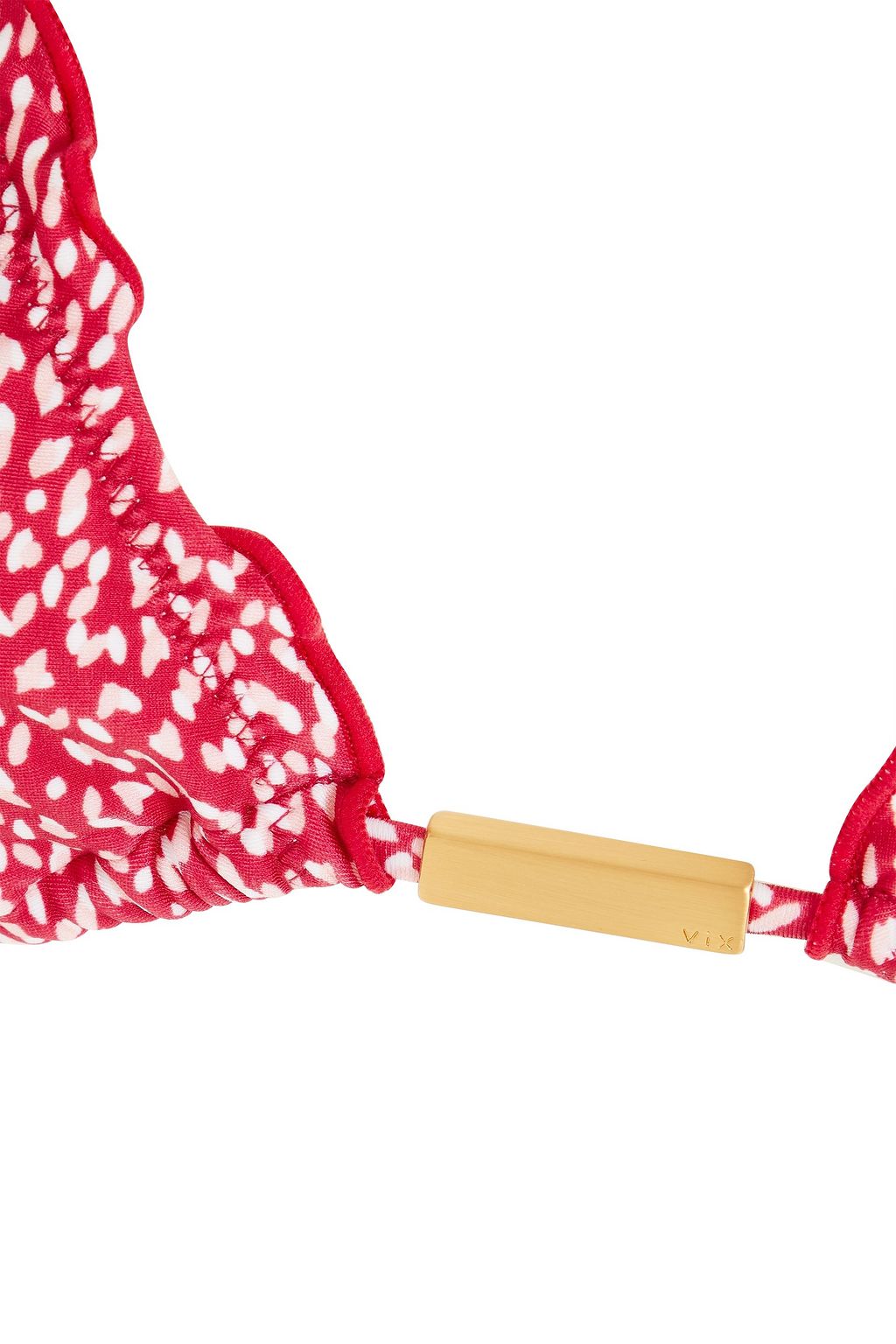 VIX PAULA HERMANNY Ripple embellished printed triangle bikini top