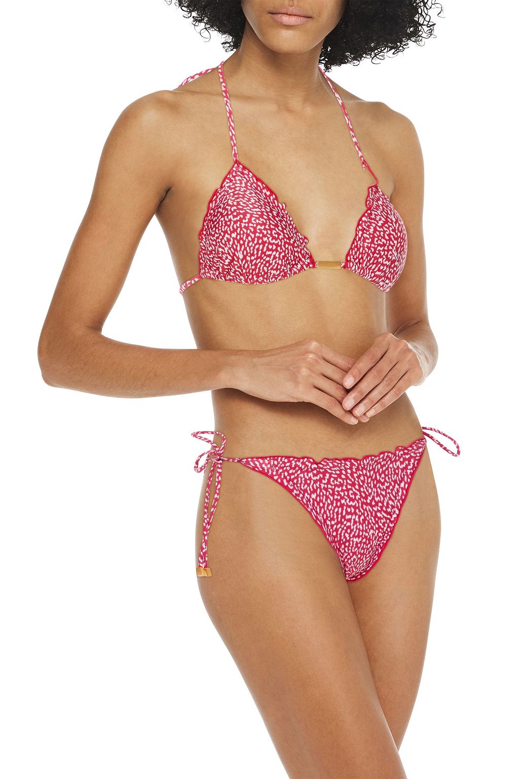 VIX PAULA HERMANNY Ripple printed low-rise bikini briefs