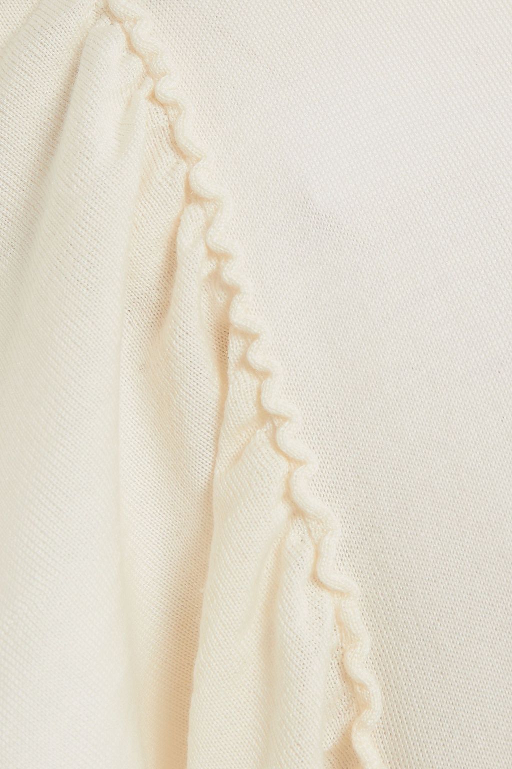 REDVALENTINO Ruffled wool, silk and cashmere-blend top