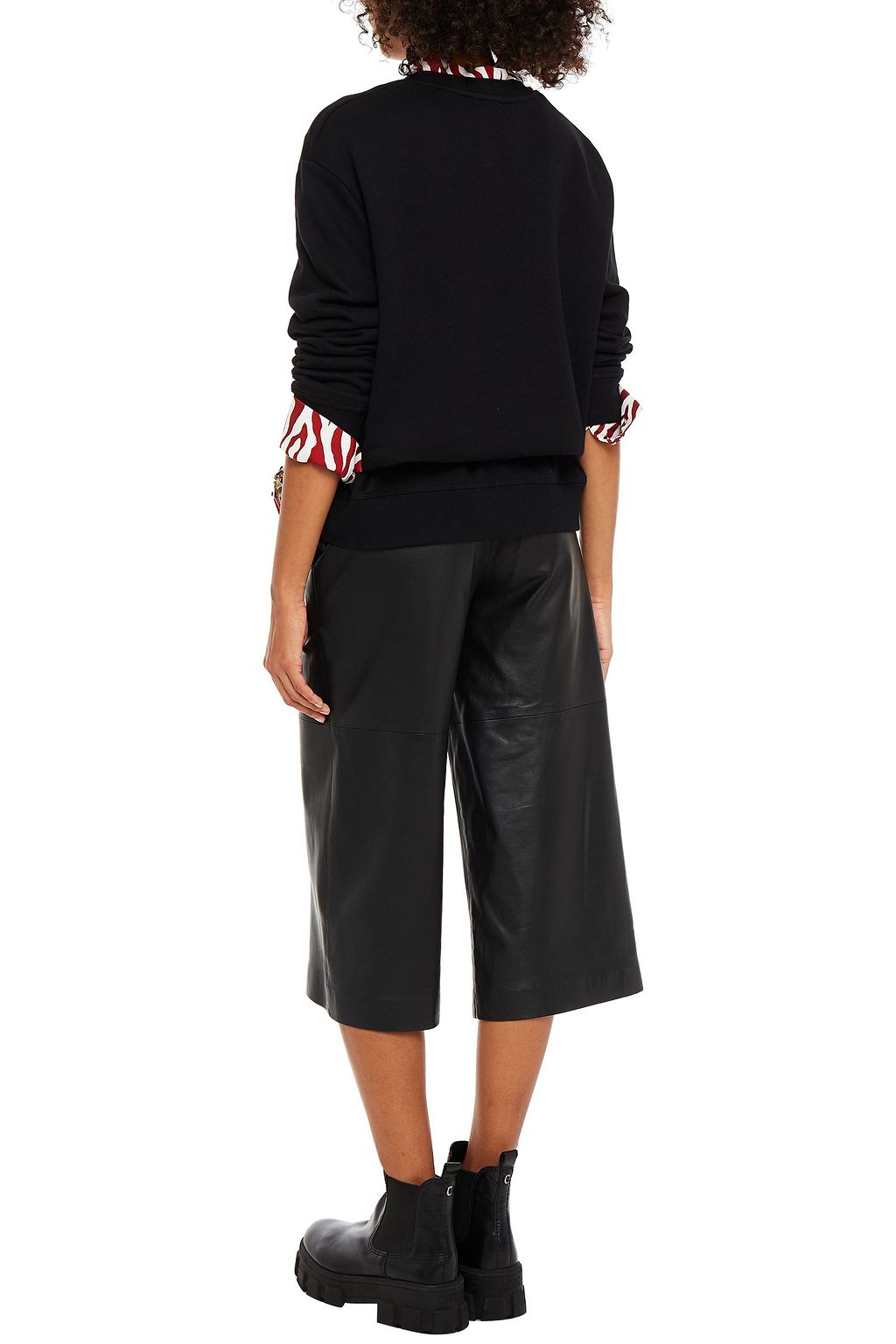 REDVALENTINO Printed French cotton-blend terry sweatshirt