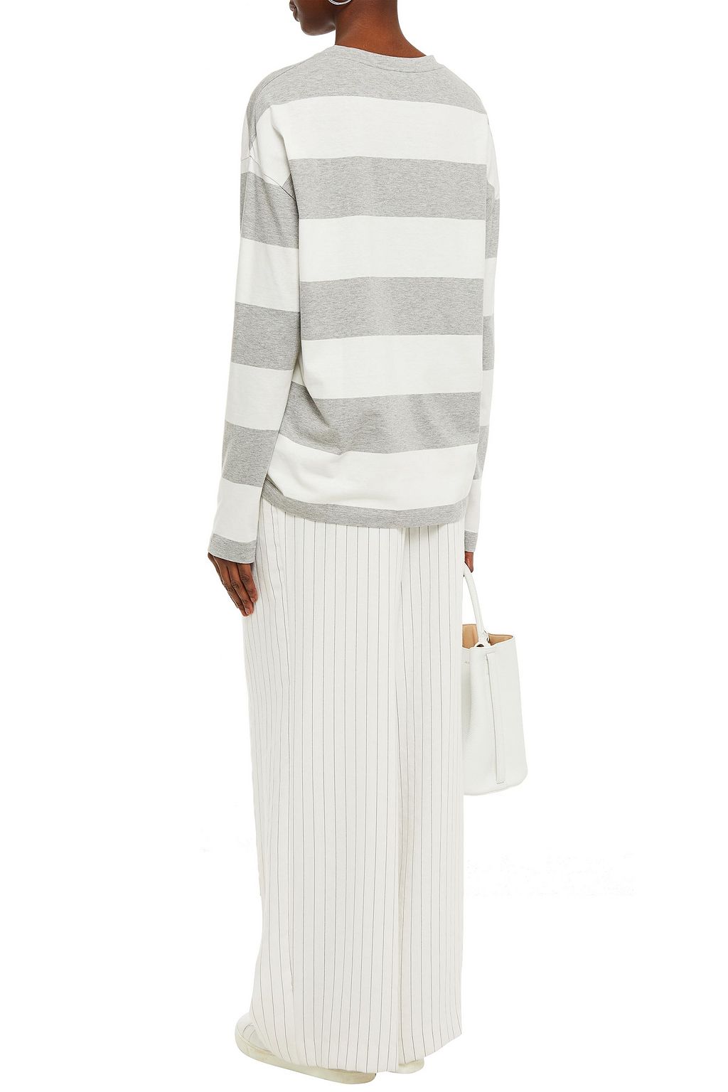 NINETY PERCENT Striped organic cotton-jersey top