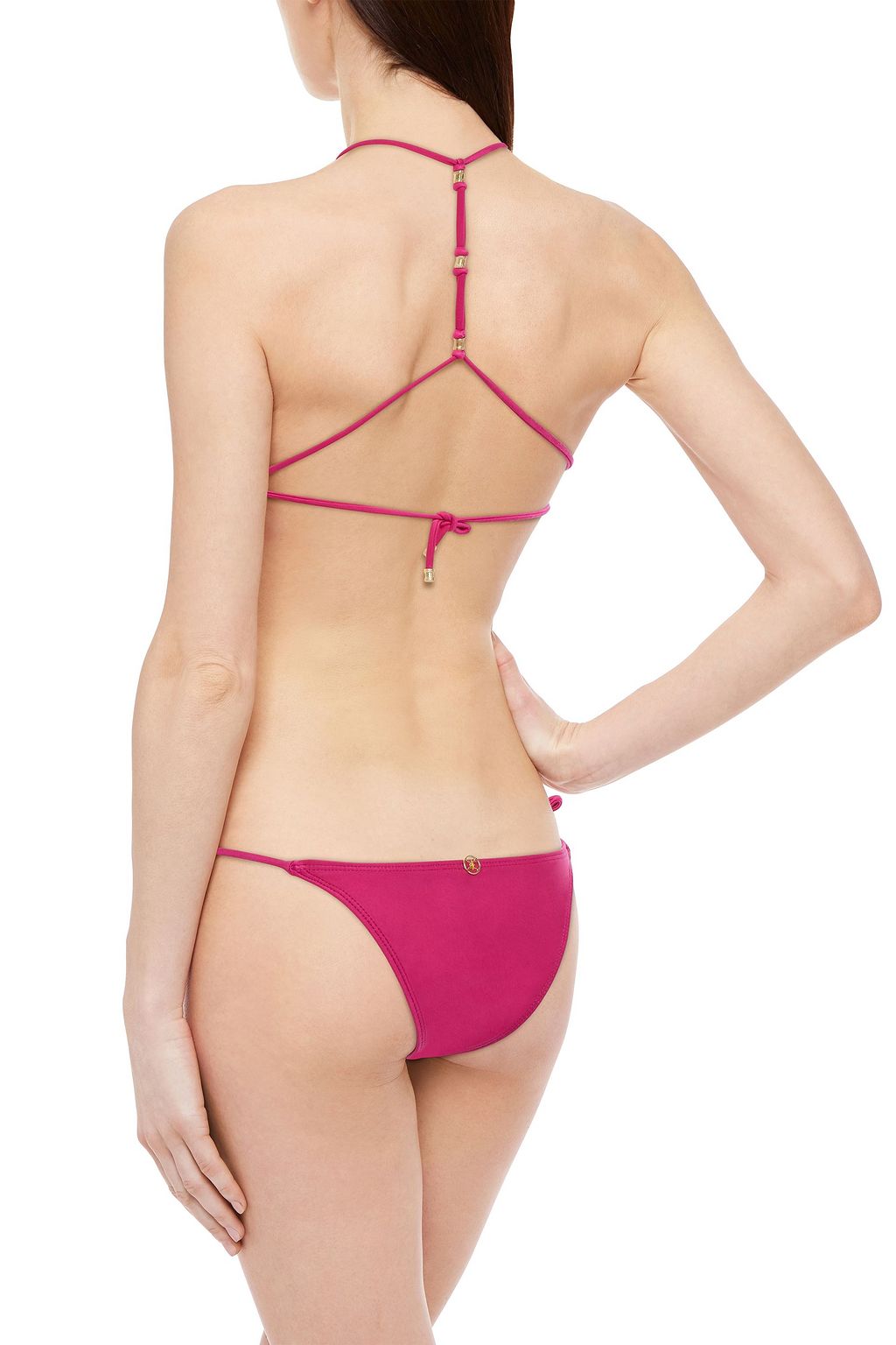 VIX PAULA HERMANNY Embellished triangle bikini top