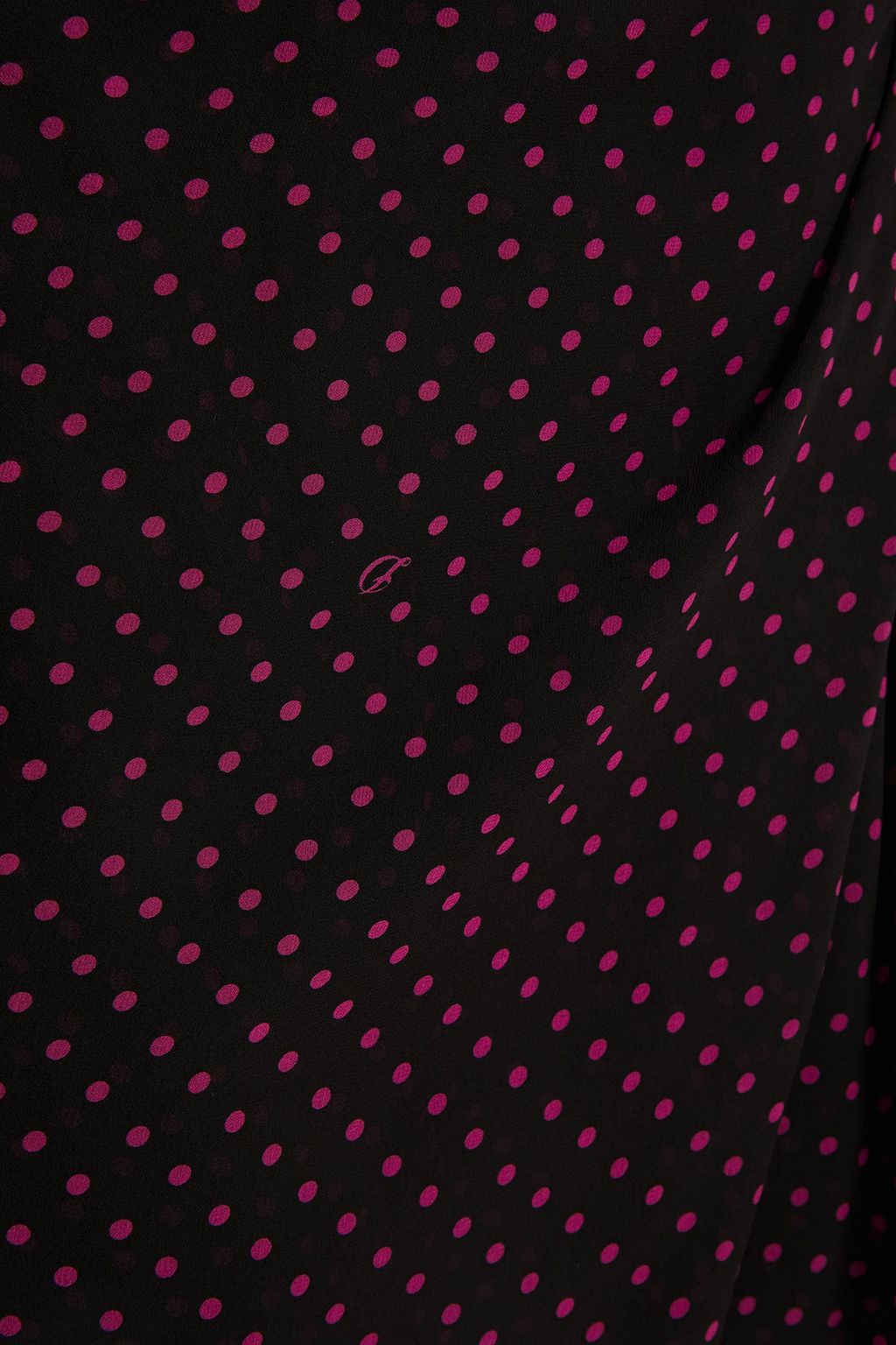 DUNDAS Draped bow-detailed polka-dot silk-chiffon mini skirt