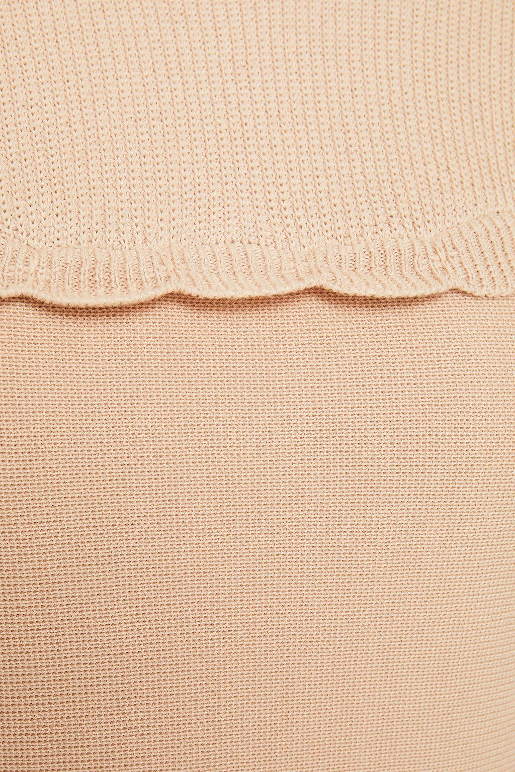 REDVALENTINO Scalloped cotton mini dress