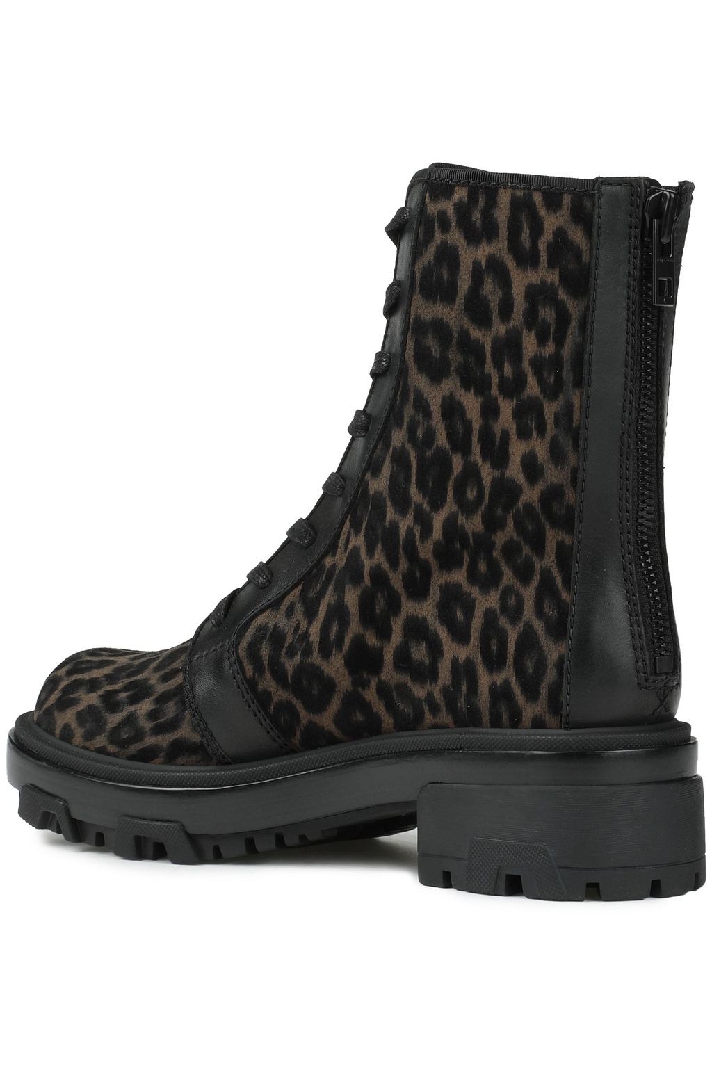 RAG & BONE Leopard-print suede combat boots