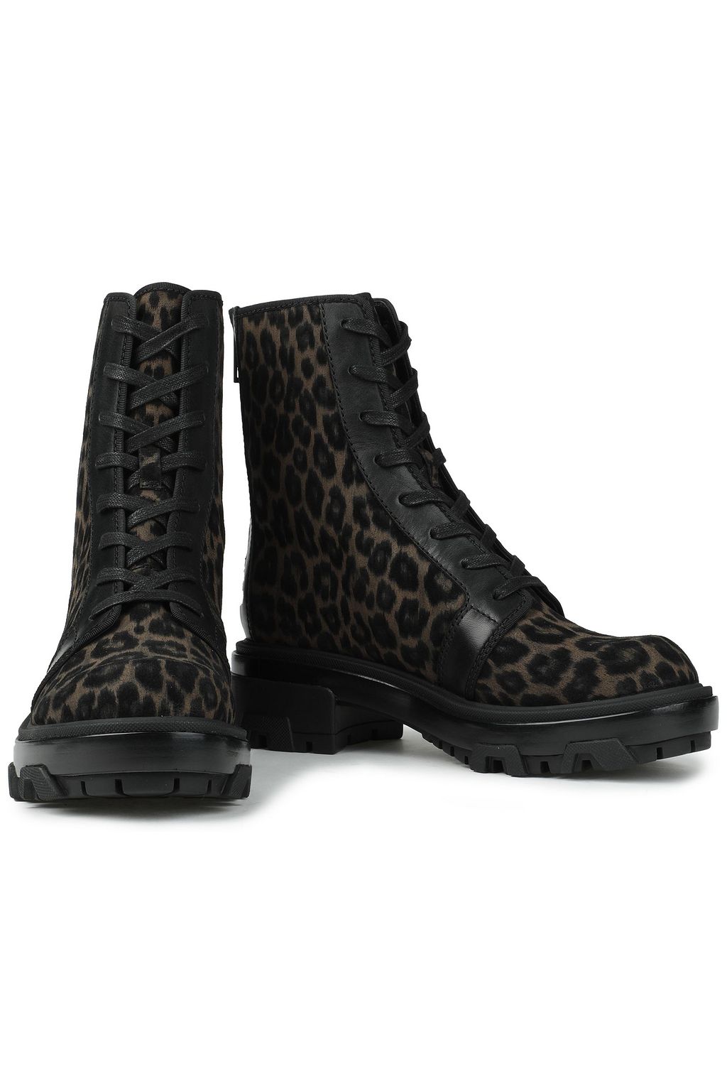 RAG & BONE Leopard-print suede combat boots