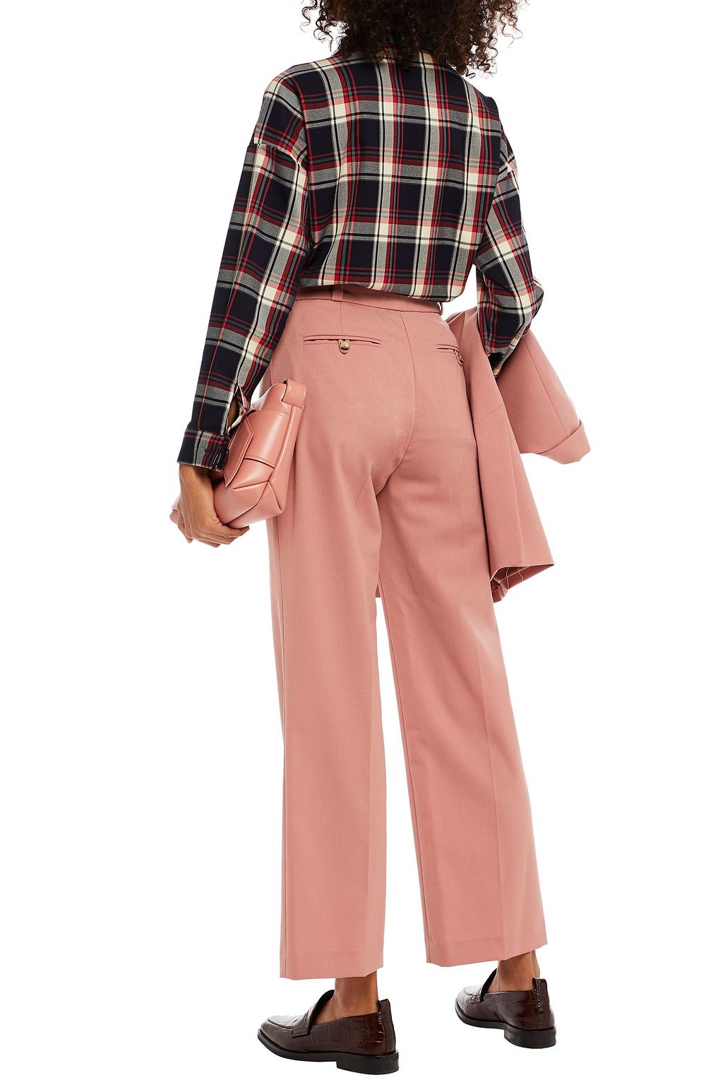 ALEXACHUNG Twill straight-leg pants