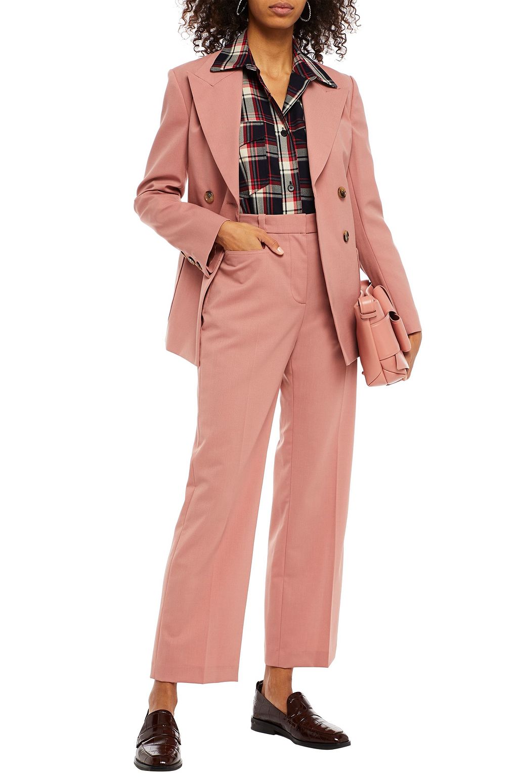 ALEXACHUNG Twill straight-leg pants