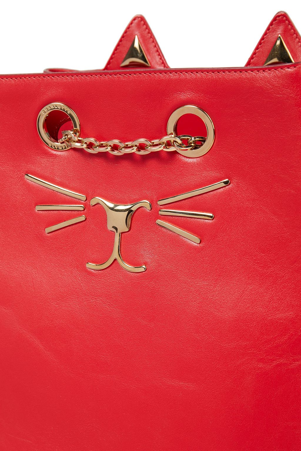 CHARLOTTE OLYMPIA Feline embellished leather backpack