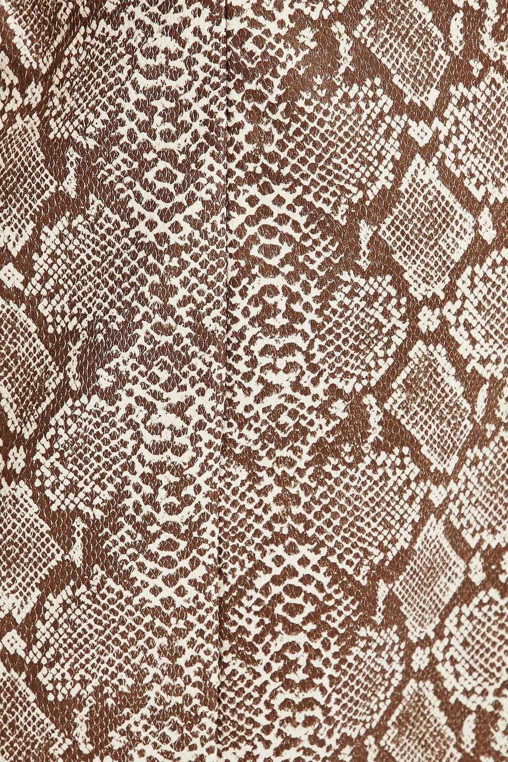 ALEXACHUNG Faux snake-effect leather mini skirt