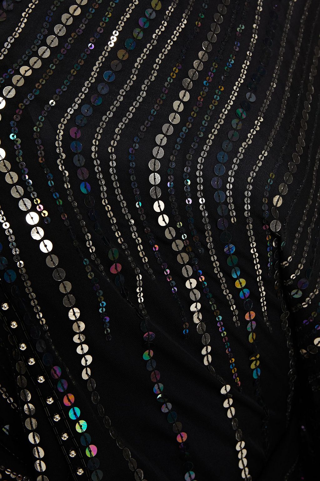 DUNDAS Belted embellished silk-chiffon jacket