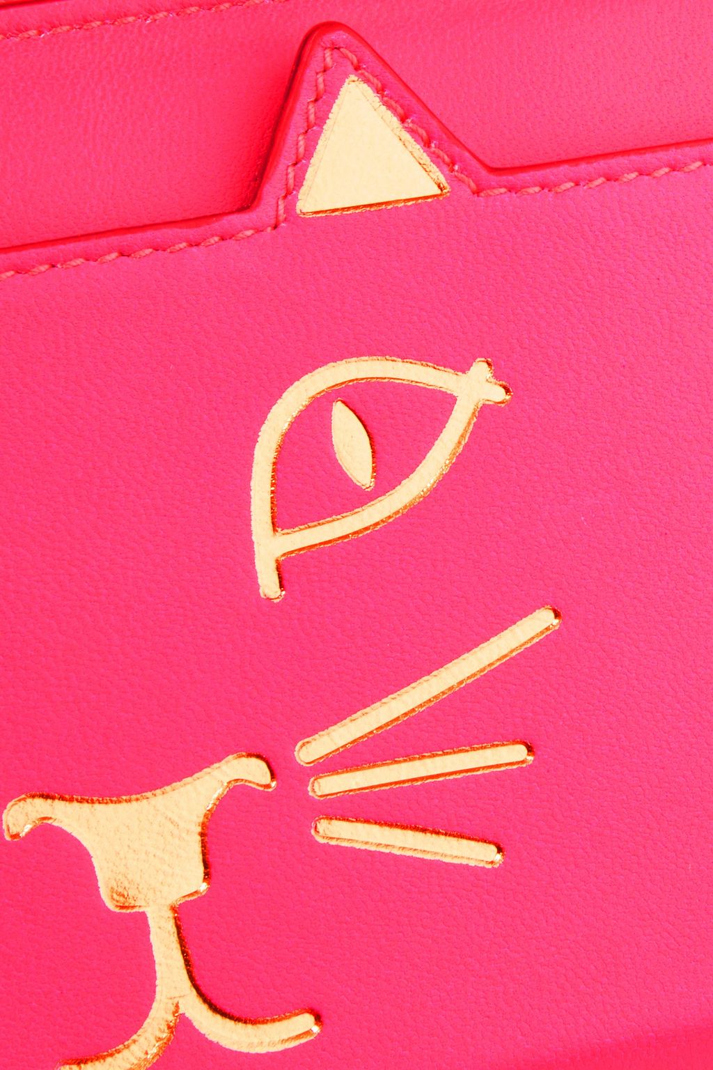 CHARLOTTE OLYMPIA Feline printed textured-leather continental wallet