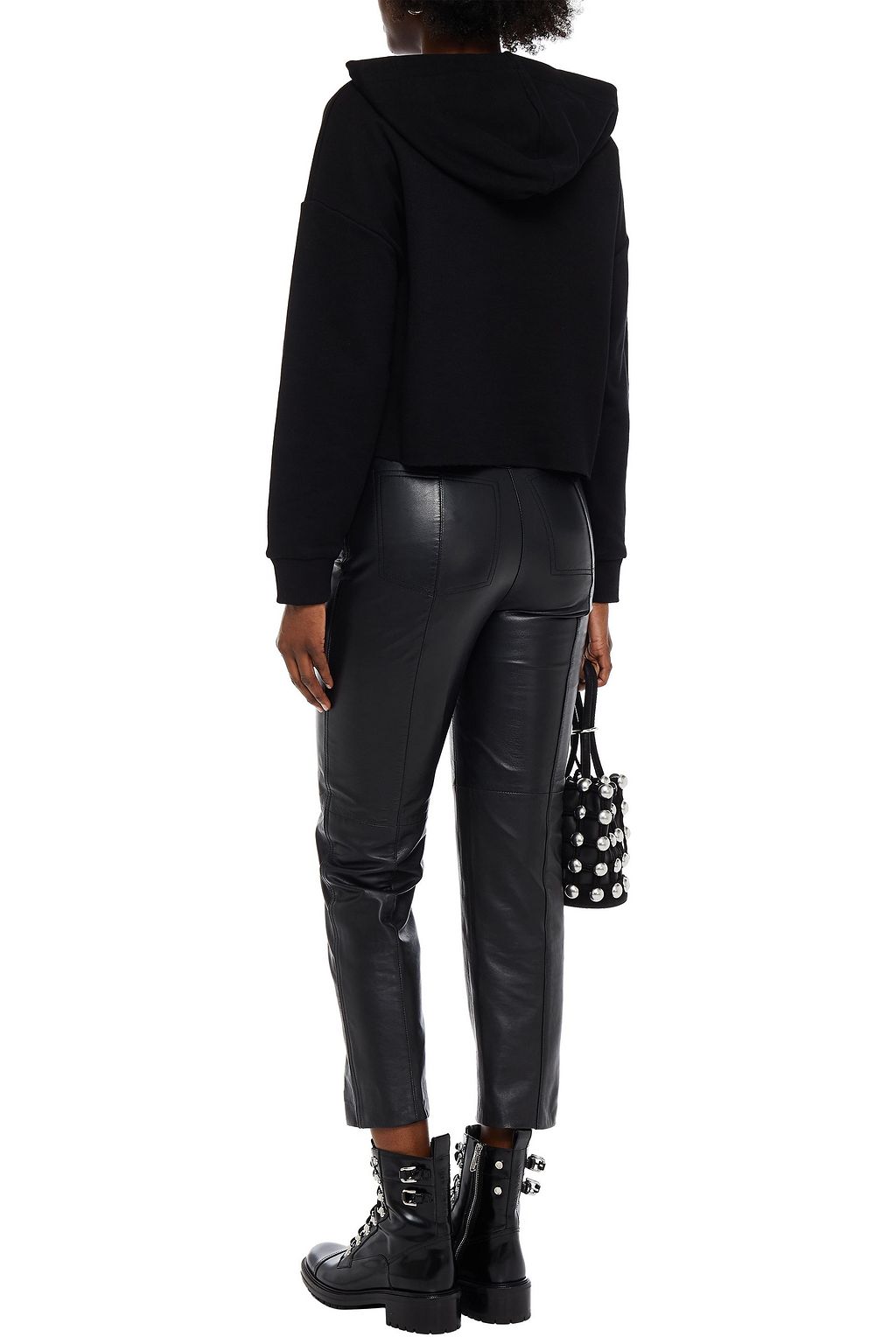 REDVALENTINO Printed French cotton-blend terry hoodie