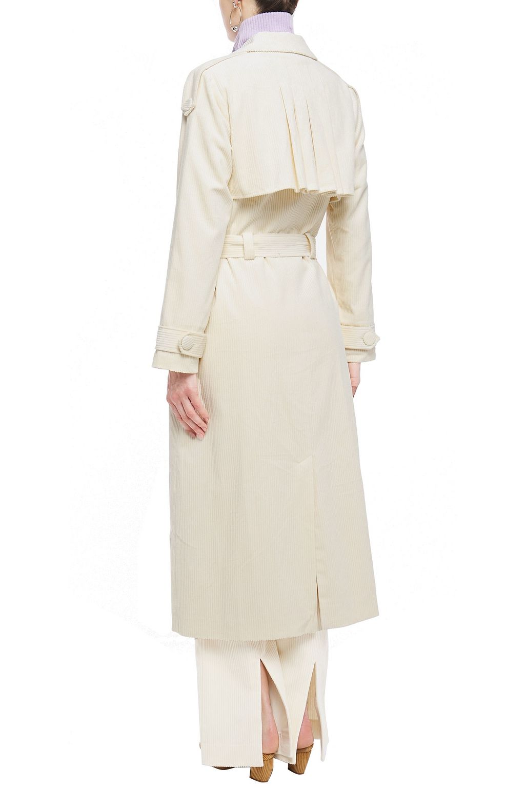 HOFMANN COPENHAGEN Belted cotton-blend corduroy trench coat