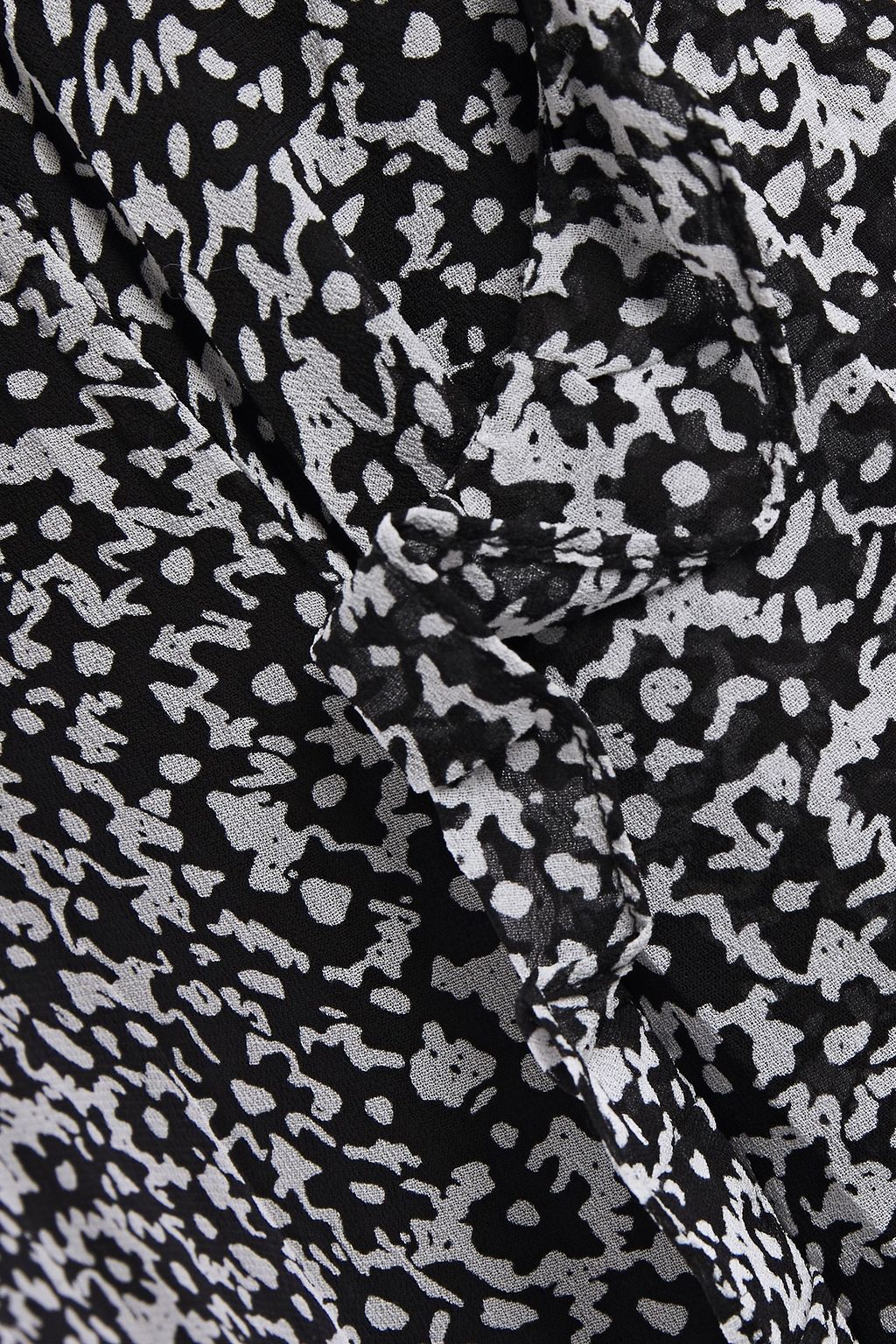 HOFMANN COPENHAGEN Ruffle-trimmed printed georgette wide-leg pants
