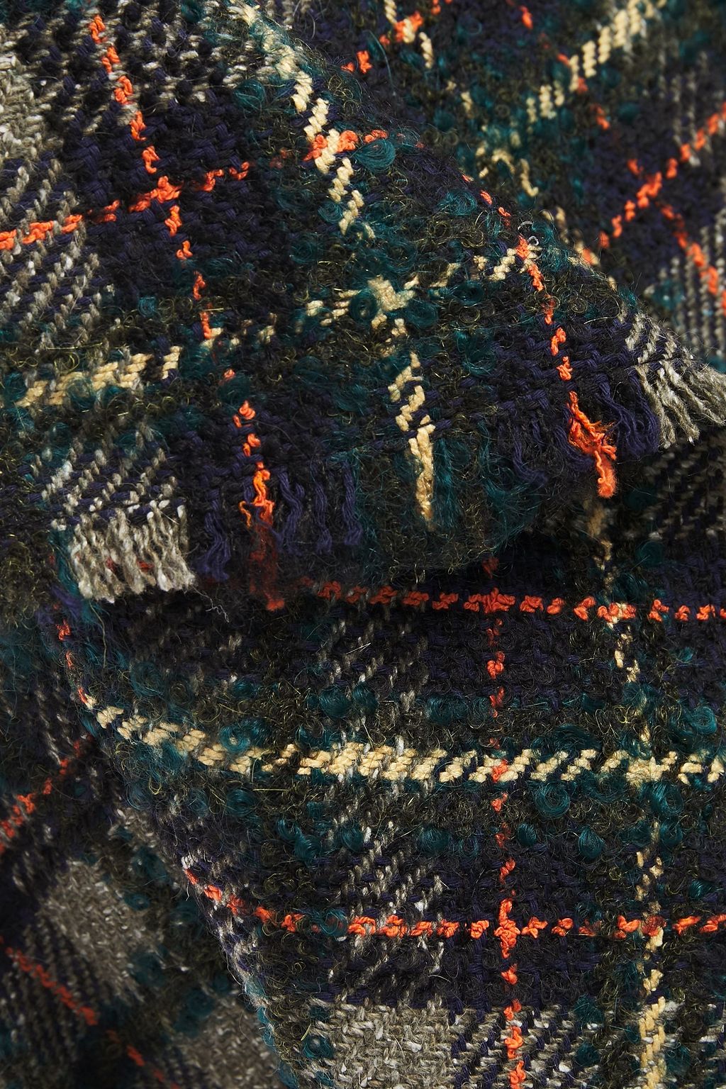 HOFMANN COPENHAGEN Clarisse draped bouclé-tweed midi skirt