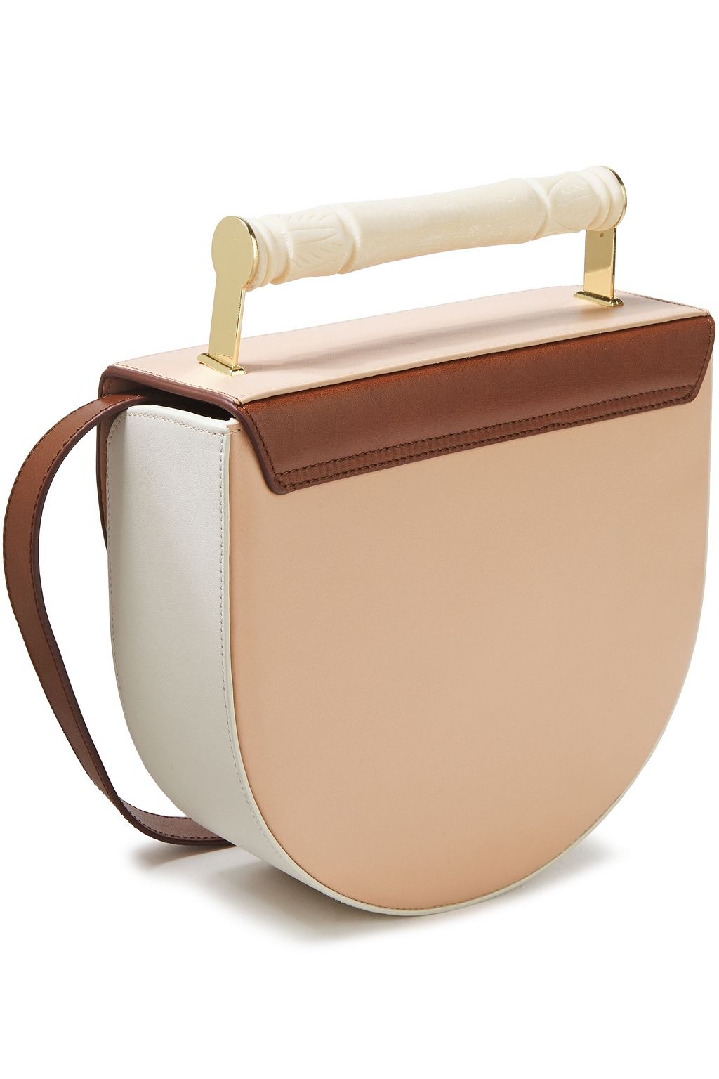 AEVHA LONDON Helvemoon color-block leather shoulder bag
