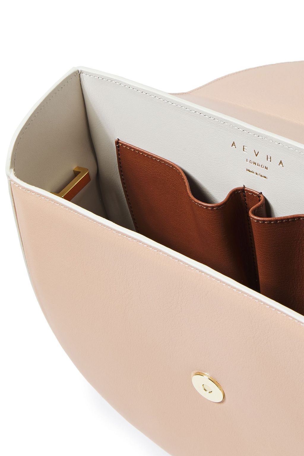 AEVHA LONDON Helvemoon color-block leather shoulder bag