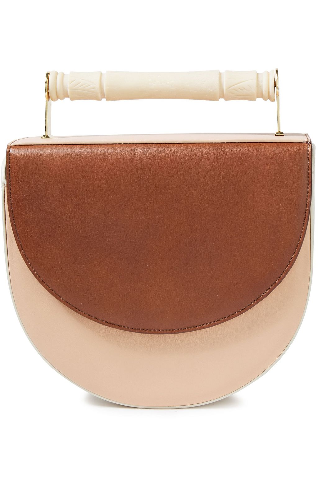 AEVHA LONDON Helvemoon color-block leather shoulder bag