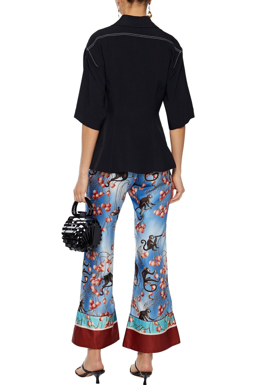 F.R.S FOR RESTLESS SLEEPERS Dioscuri printed silk-twill flared pants