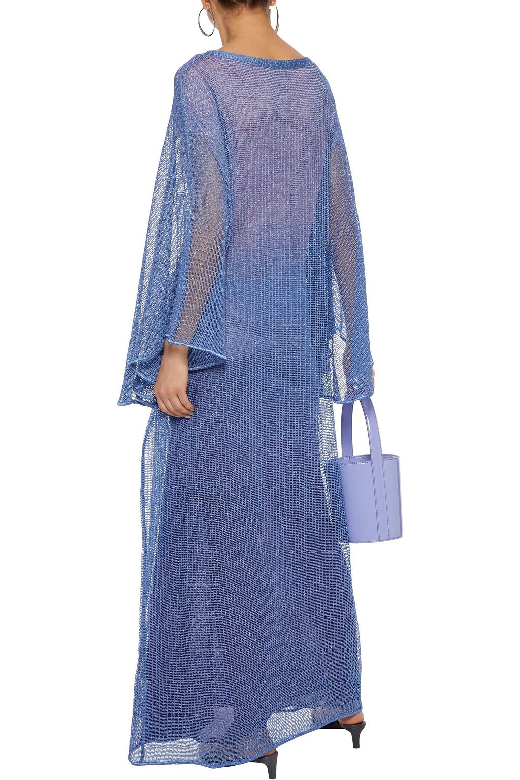 MISSONI Metallic crochet-knit maxi dress
