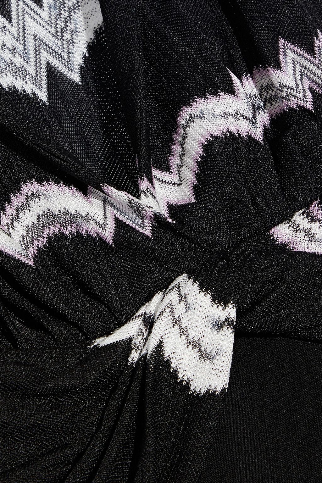 MISSONI Twist-front crochet-knit and cady mini dress
