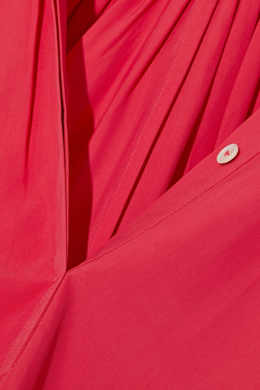 CO Belted pleated poplin shirt dress