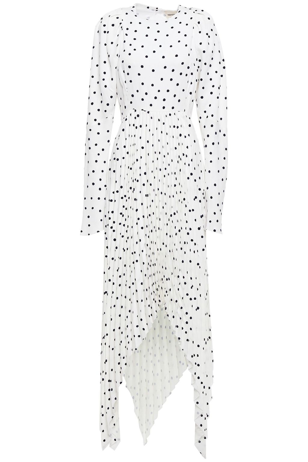 khaite polka dot dress