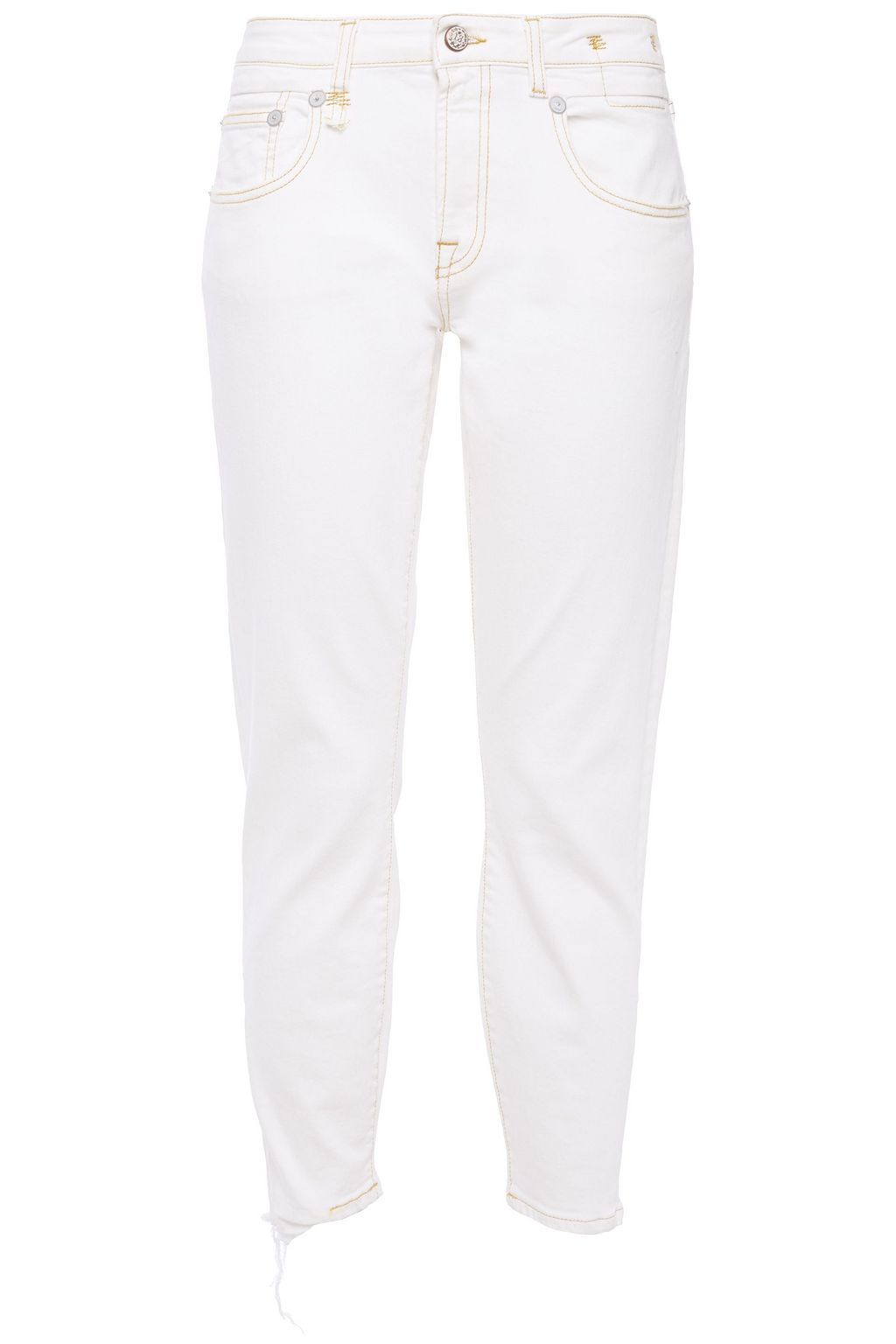 white slim leg jeans