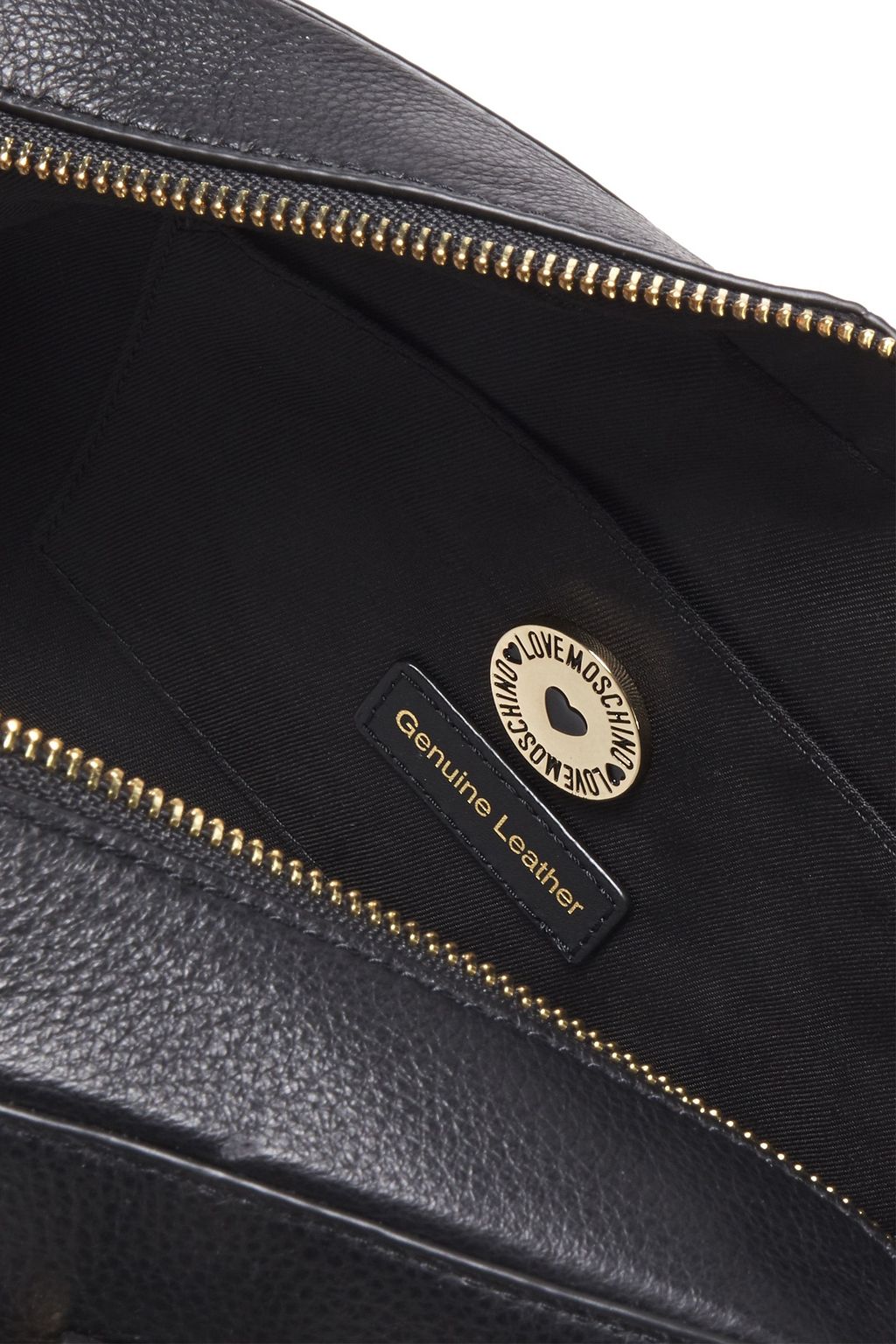 LOVE MOSCHINO Embellished pebbled-leather tote