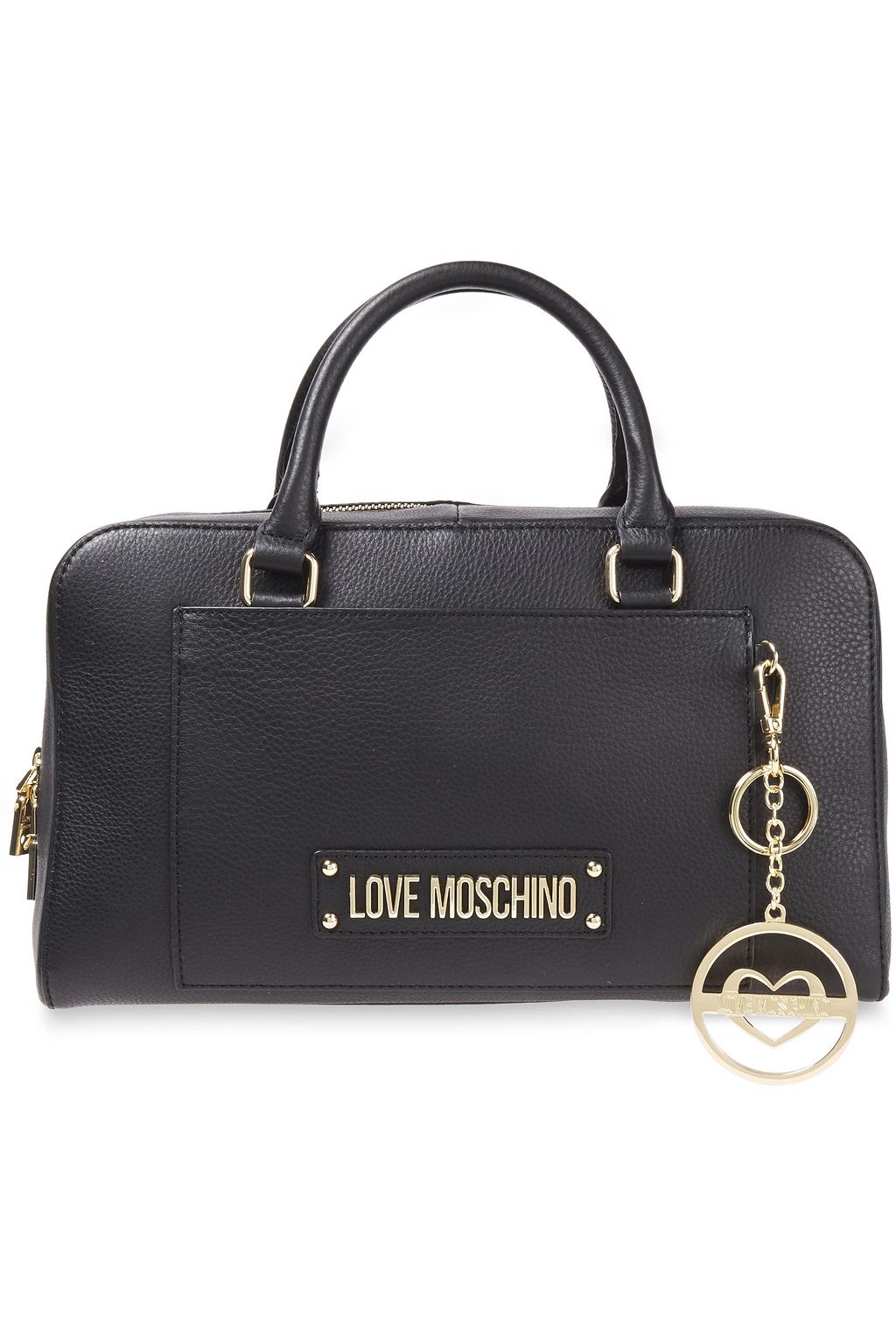 LOVE MOSCHINO Embellished pebbled-leather tote