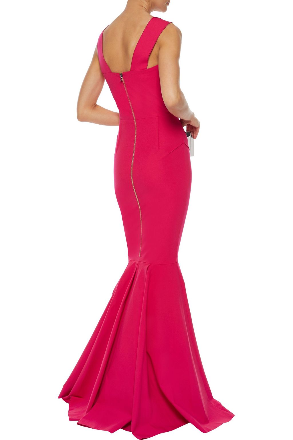 ROLAND MOURET Orpheus fluted stretch-cotton cady gown