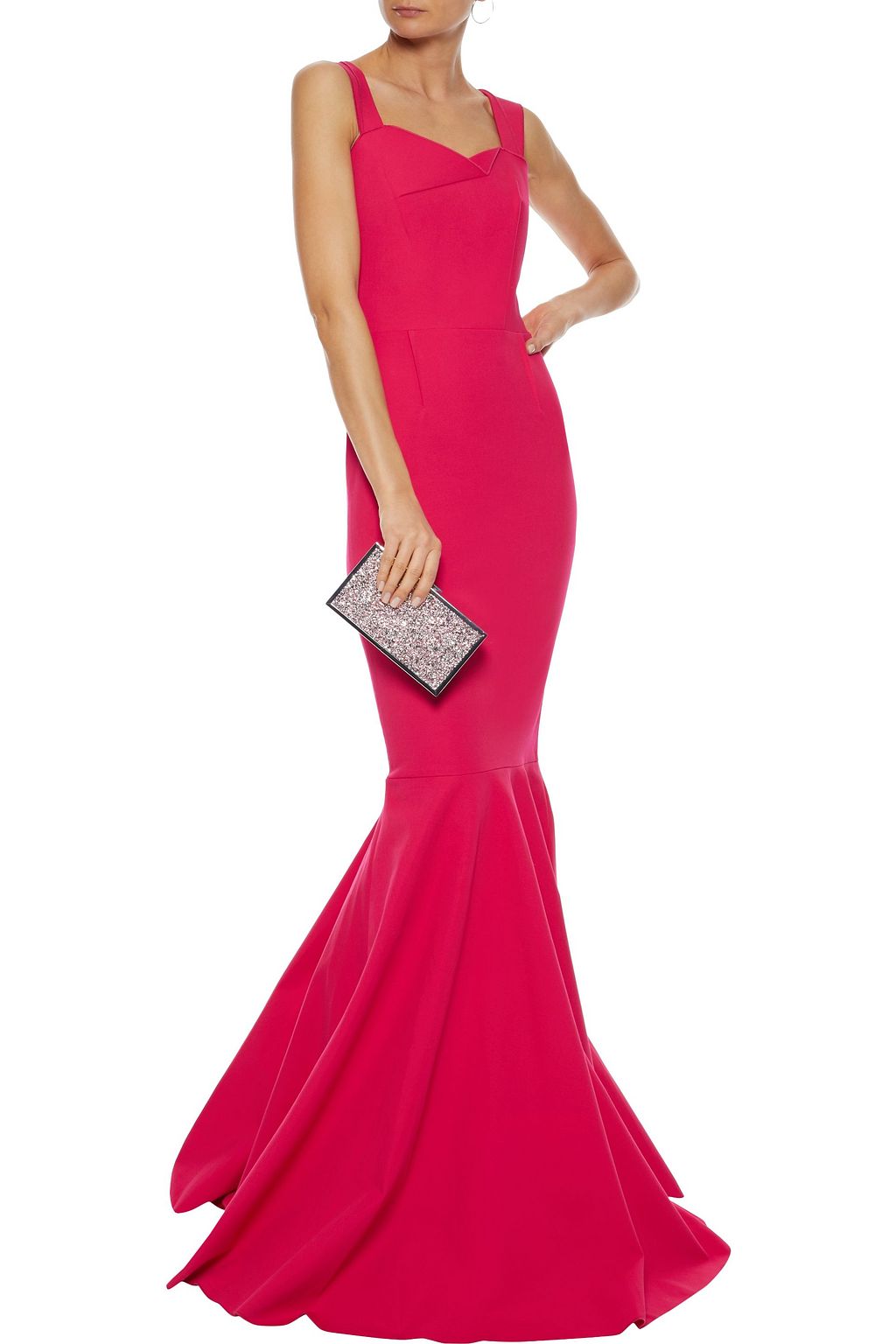 ROLAND MOURET Orpheus fluted stretch-cotton cady gown