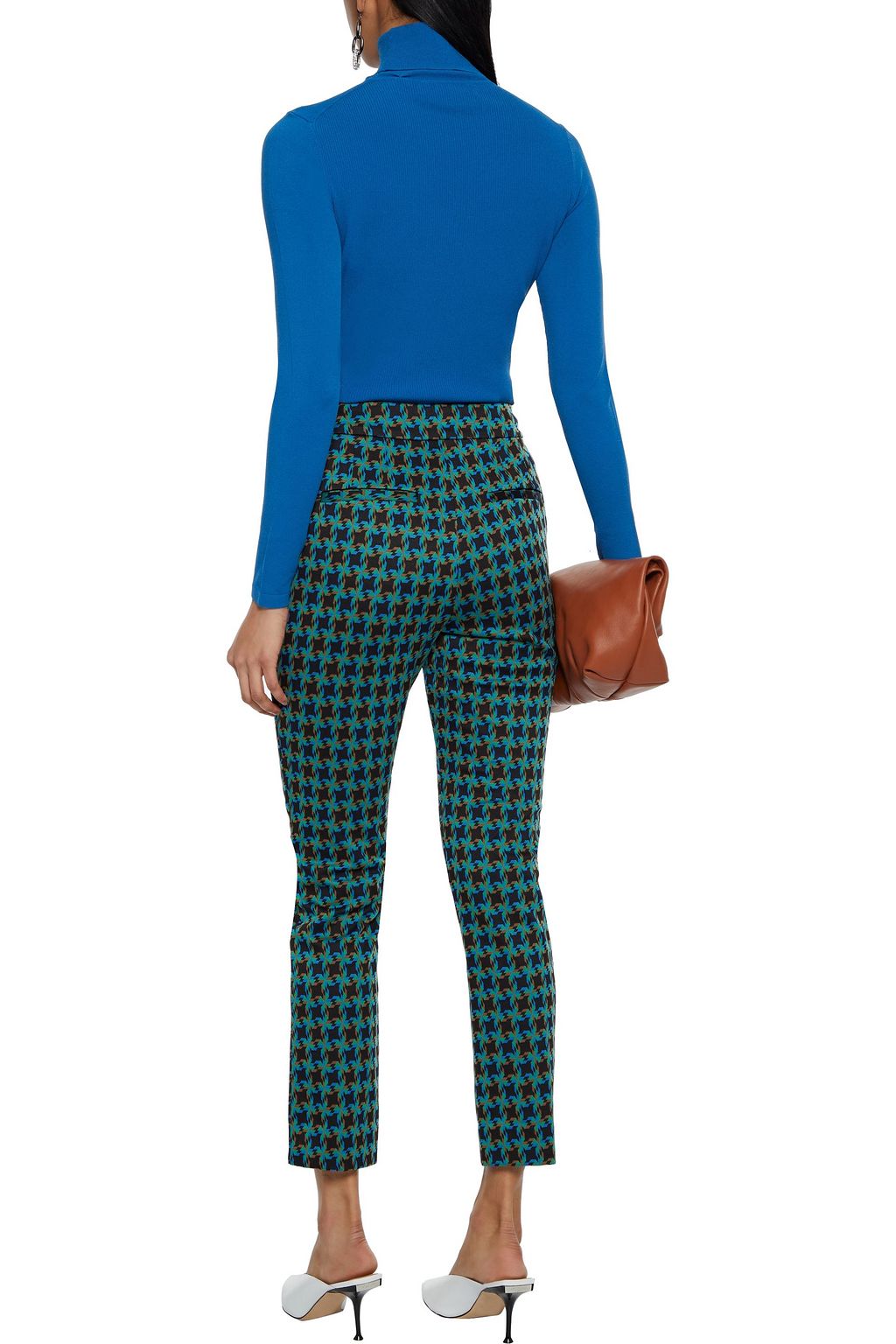 DIANE VON FURSTENBERG Carsen cropped jacquard skinny pants