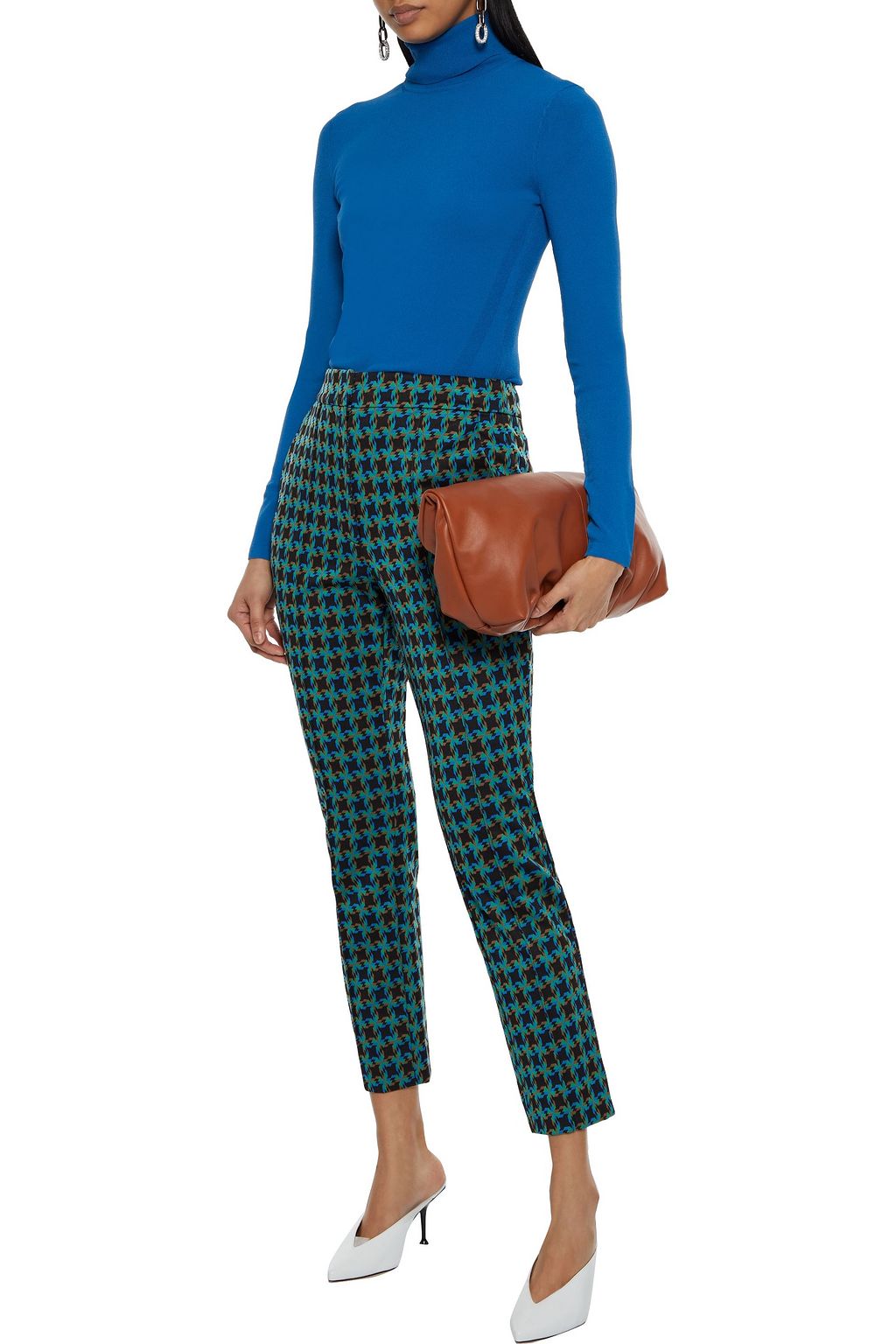 DIANE VON FURSTENBERG Carsen cropped jacquard skinny pants