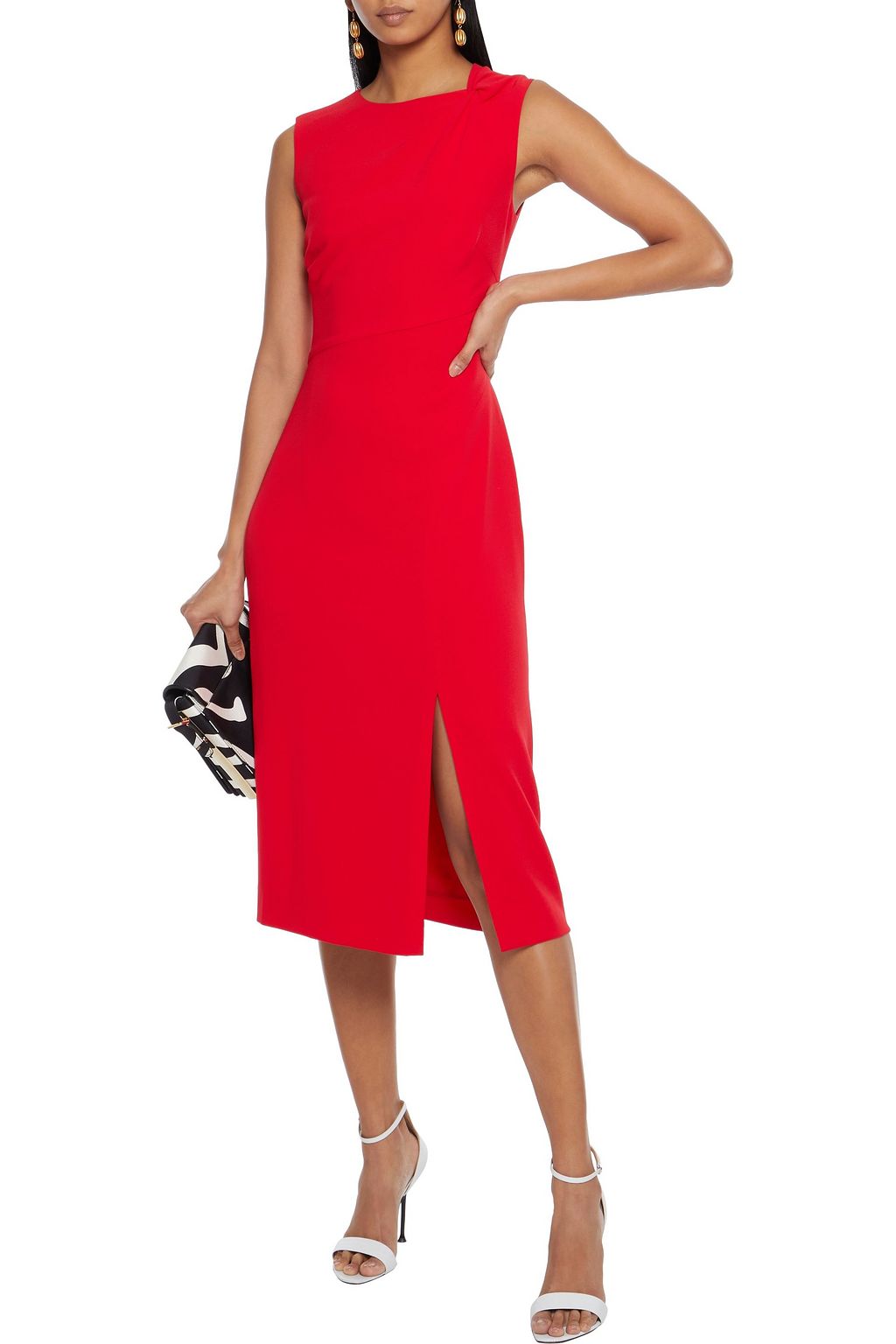 DIANE VON FURSTENBERG Mina twist-front stretch-crepe midi dress