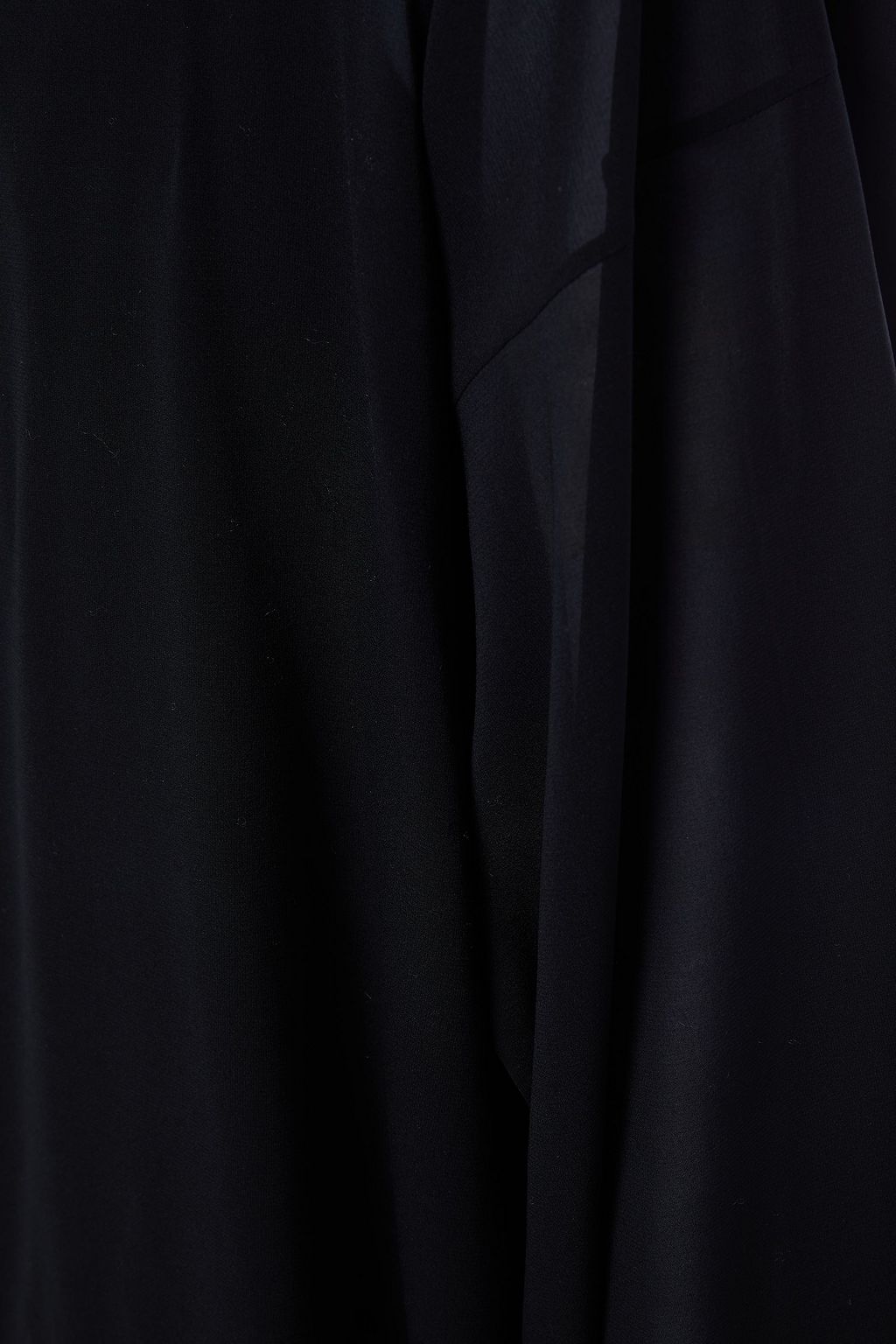 ROSETTA GETTY Silk-blend voile turtleneck top