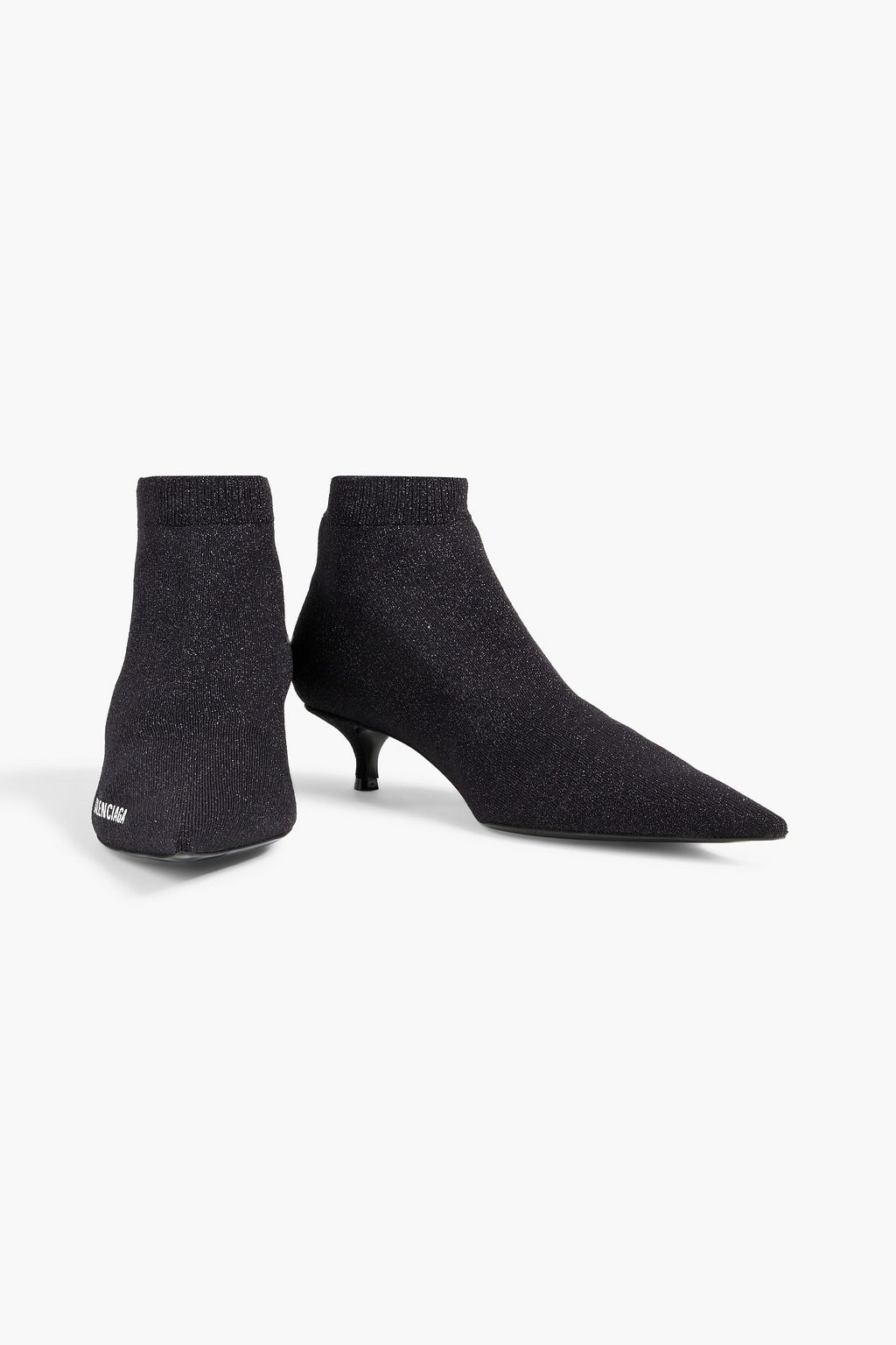 BALENCIAGA Knife metallic printed stretch-knit sock boots